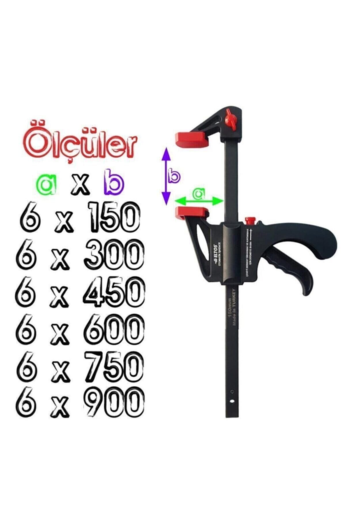 Eltos 6x150 Mm Hafif Tip Sürgülü Tek Ele Uygun Iç Dış Işkence Kıskaç