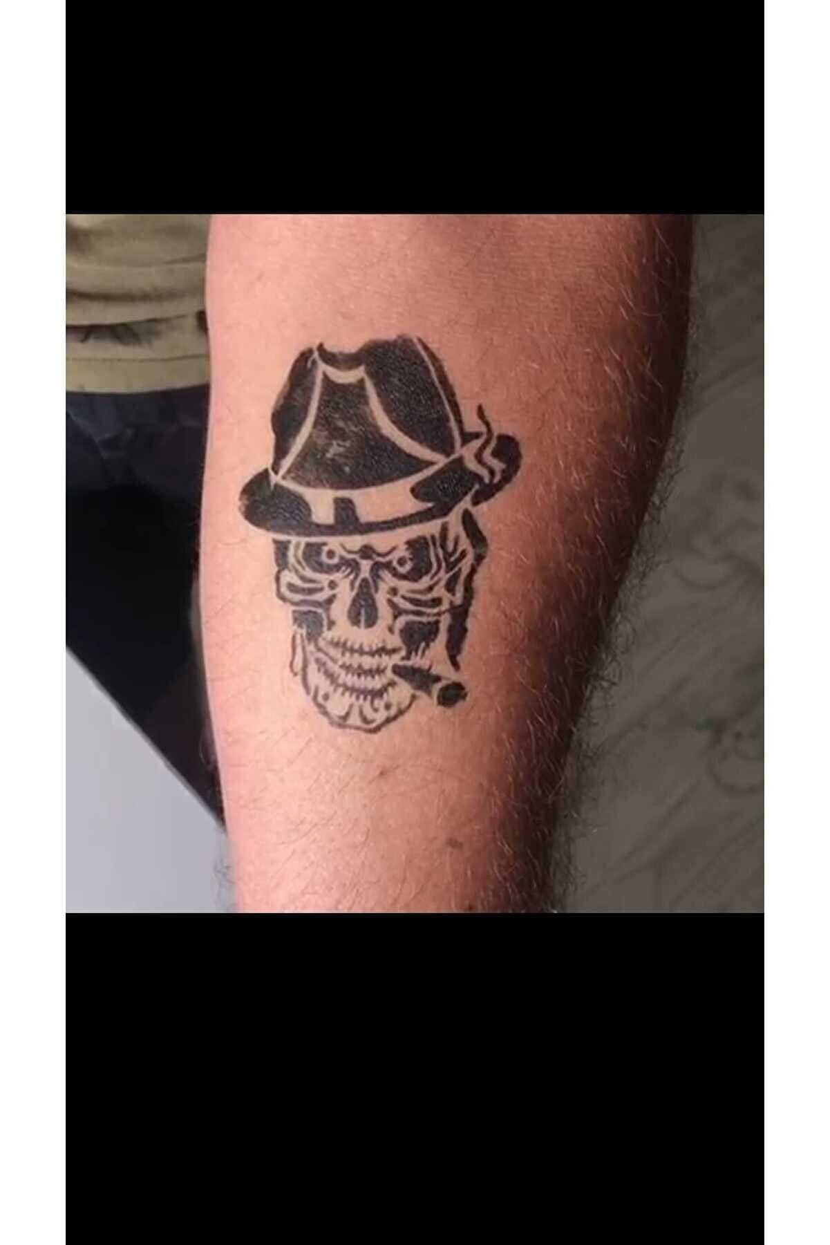 Ai̇rbrush Tattoo B&uuml;y&uuml;k Boy El Yazısı Harf 5 Adet Ge&ccedil;i̇ci̇ D&ouml;vme Kına Şablonu