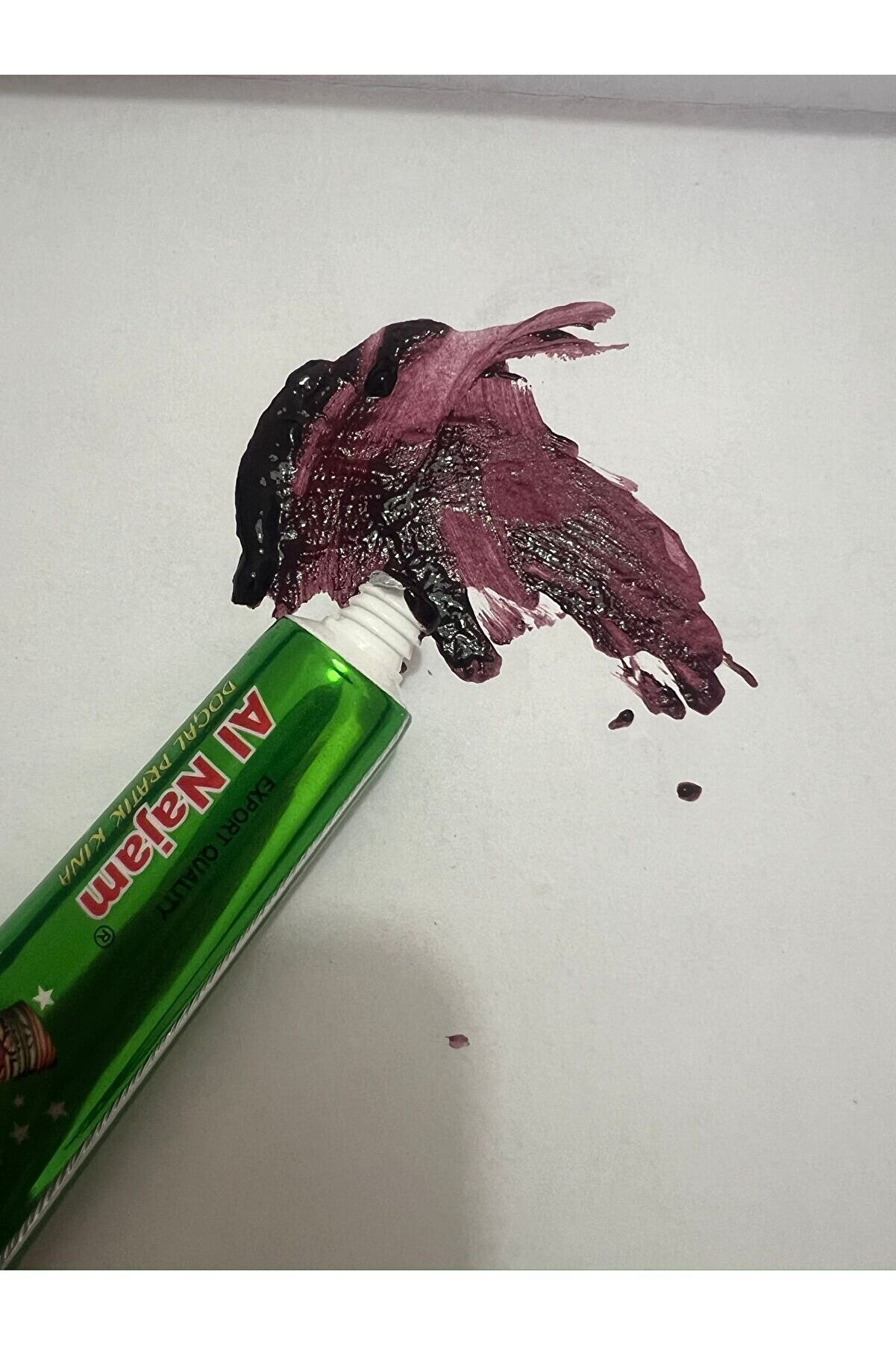 Ai̇rbrush Tattoo Al Najam Bordo Kırmızı 1 Tüp Kına Ve 1 Sayfa Şablon Ve Fırça Hedi̇yeli̇