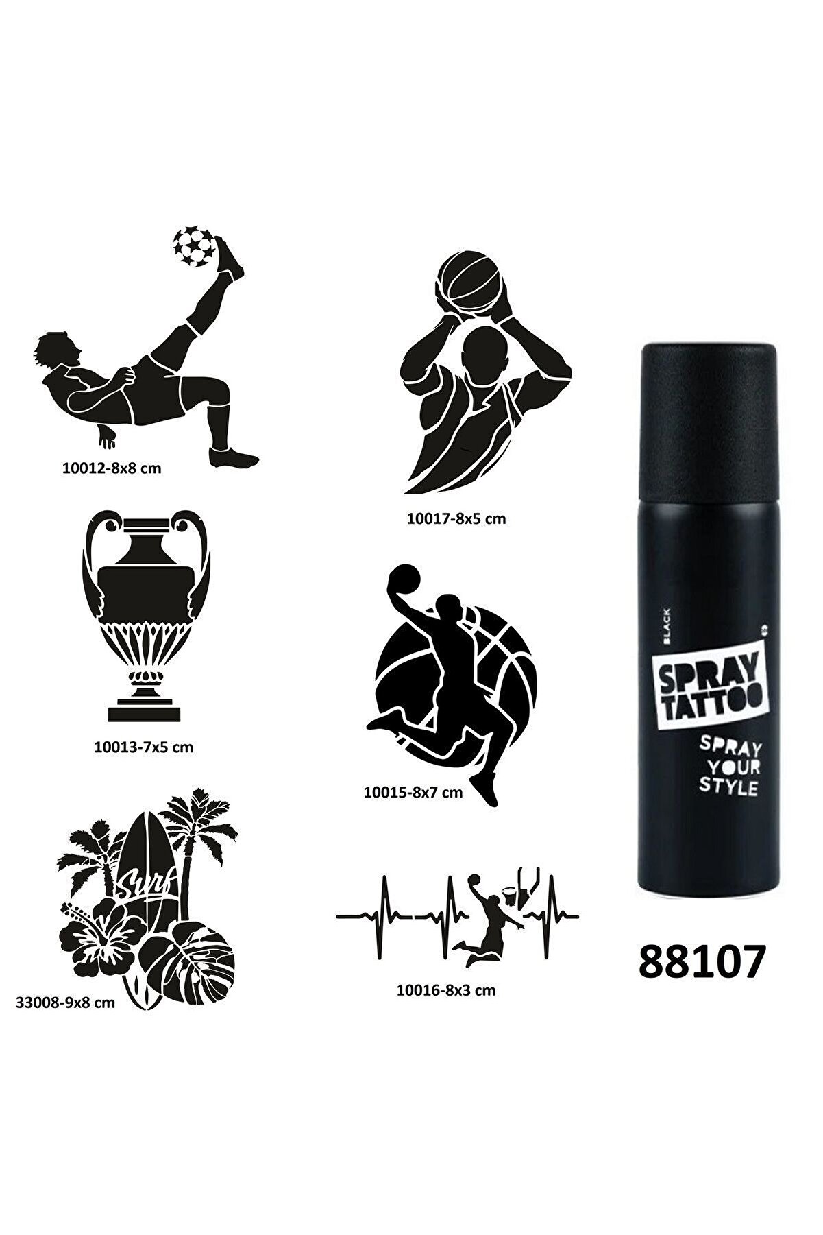 Ai̇rbrush Tattoo Sporcu Modelleri̇ Spray Tattoo Geçi̇ci̇ Dövme Yapma Seti̇ Sprey Dövme Ki̇ti̇