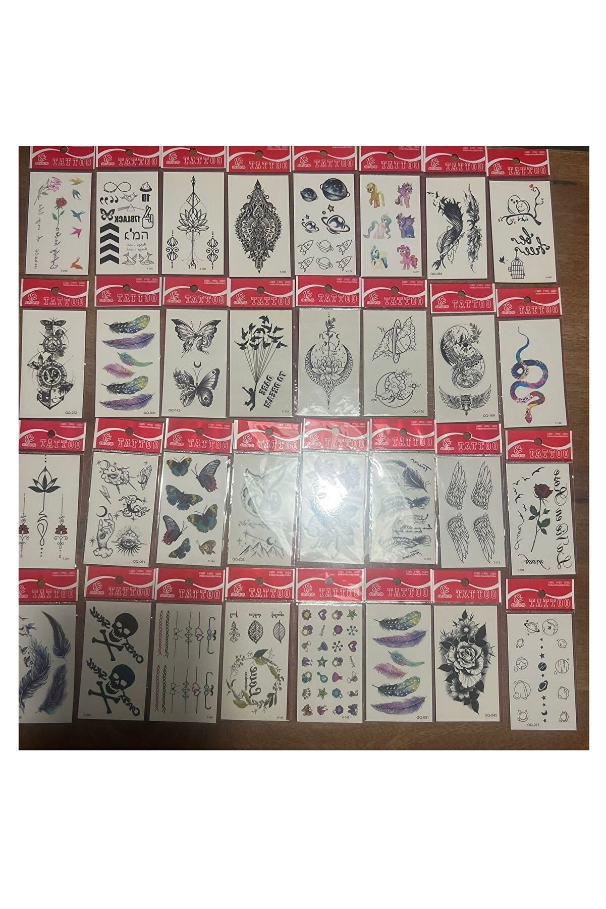 Ai̇rbrush Tattoo 30 Adet Bi̇rden Mi̇ni̇mal Yapıştırma Geçi̇ci̇ Dövme Seti̇ Seri̇7