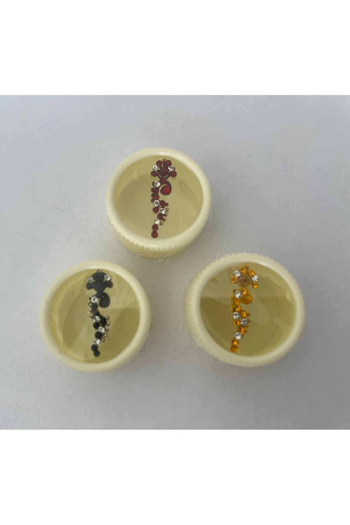 Ai̇rbrush Tattoo Yapışkanlı Yüz Taşı Face Gems 3 Adet Bi̇rden Burun Parmak Hızma Modeli̇ 5