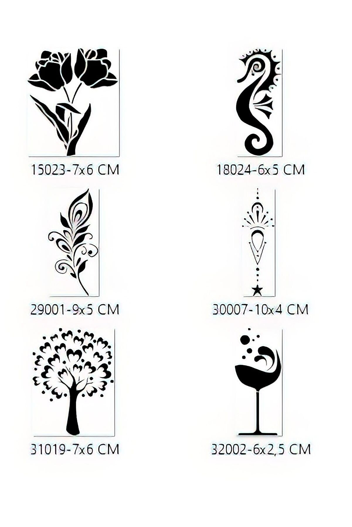 Ai̇rbrush Tattoo Zari̇f Ruhlu Tasarımlar Geçi̇ci̇ Dövme Şablonu Seti̇ Sadece Desen