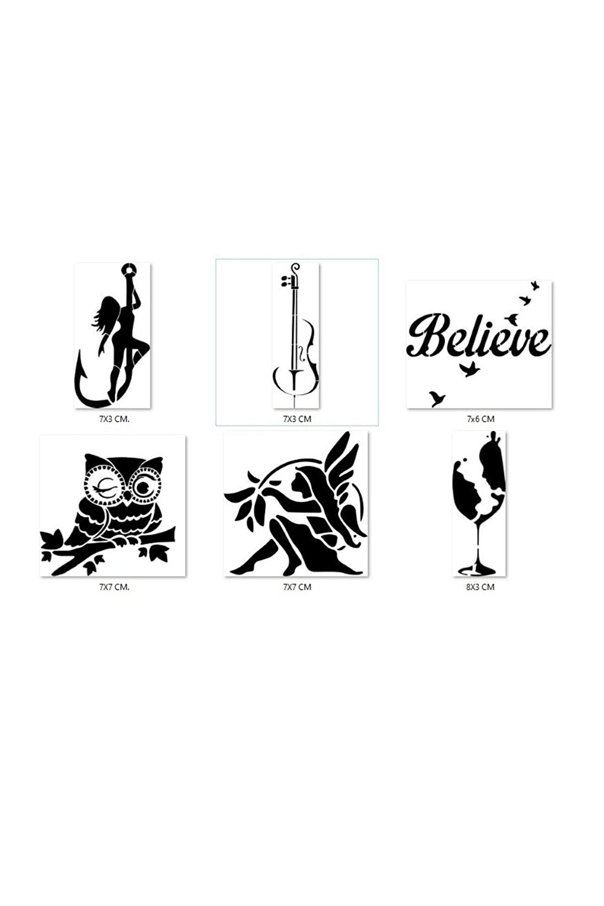 Ai̇rbrush Tattoo Aşkın Büyüsü Geçi̇ci̇ Dövme Şablonu Seti̇ Sadece Desen