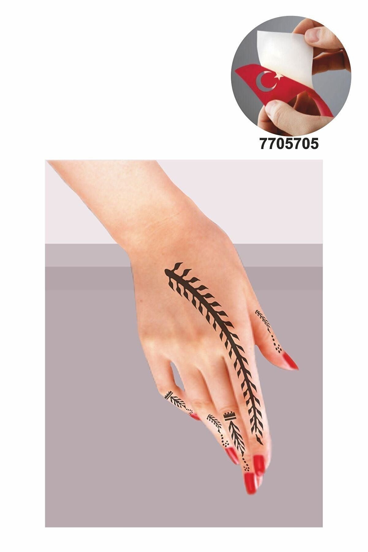 Ai̇rbrush Tattoo Aşk Merdi̇veni̇ 5 Adet Geçi̇ci̇ Dövme Kına Şablonu
