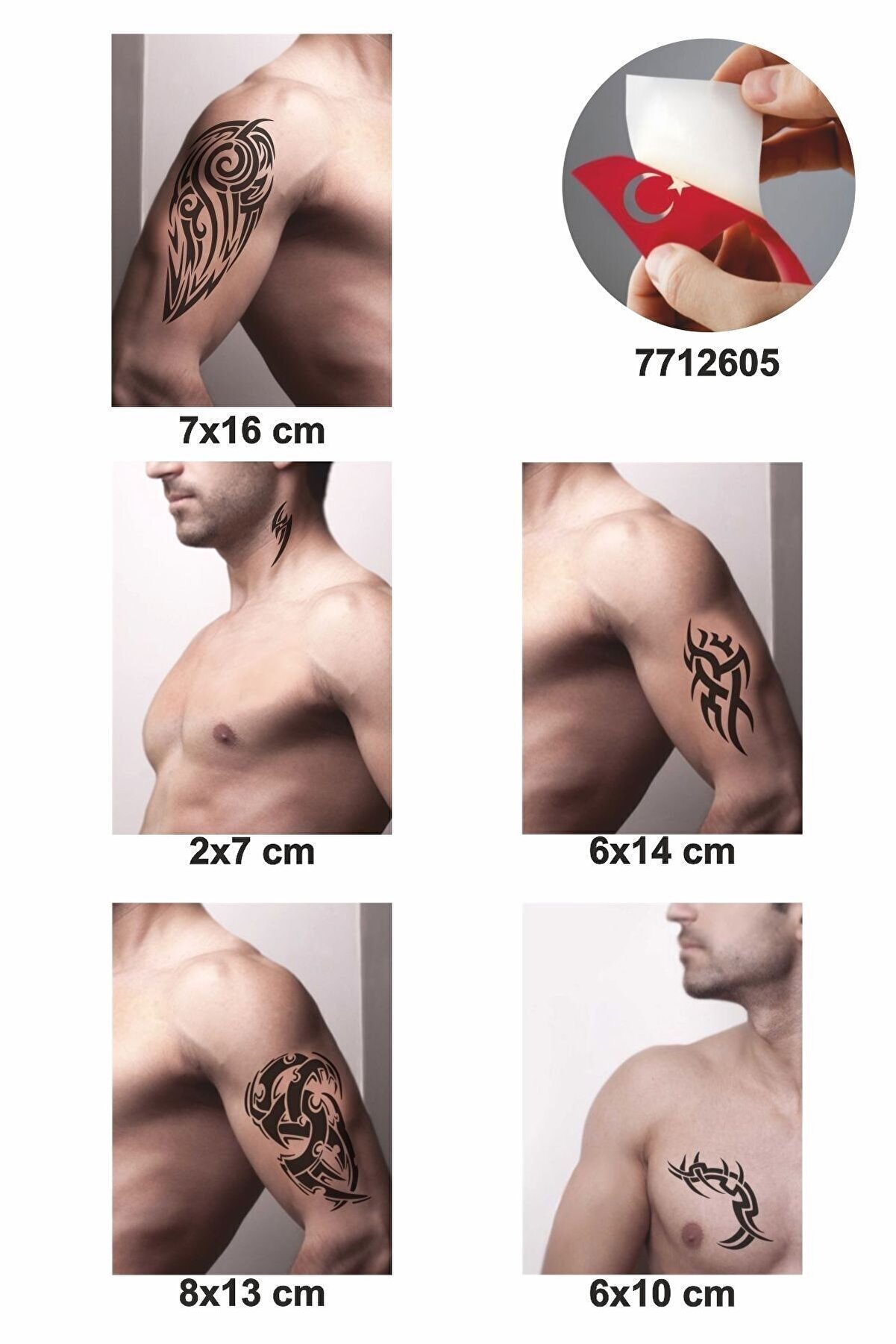 Ai̇rbrush Tattoo 5 Adet Ge&ccedil;i̇ci̇ D&ouml;vme Kına Şablonu
