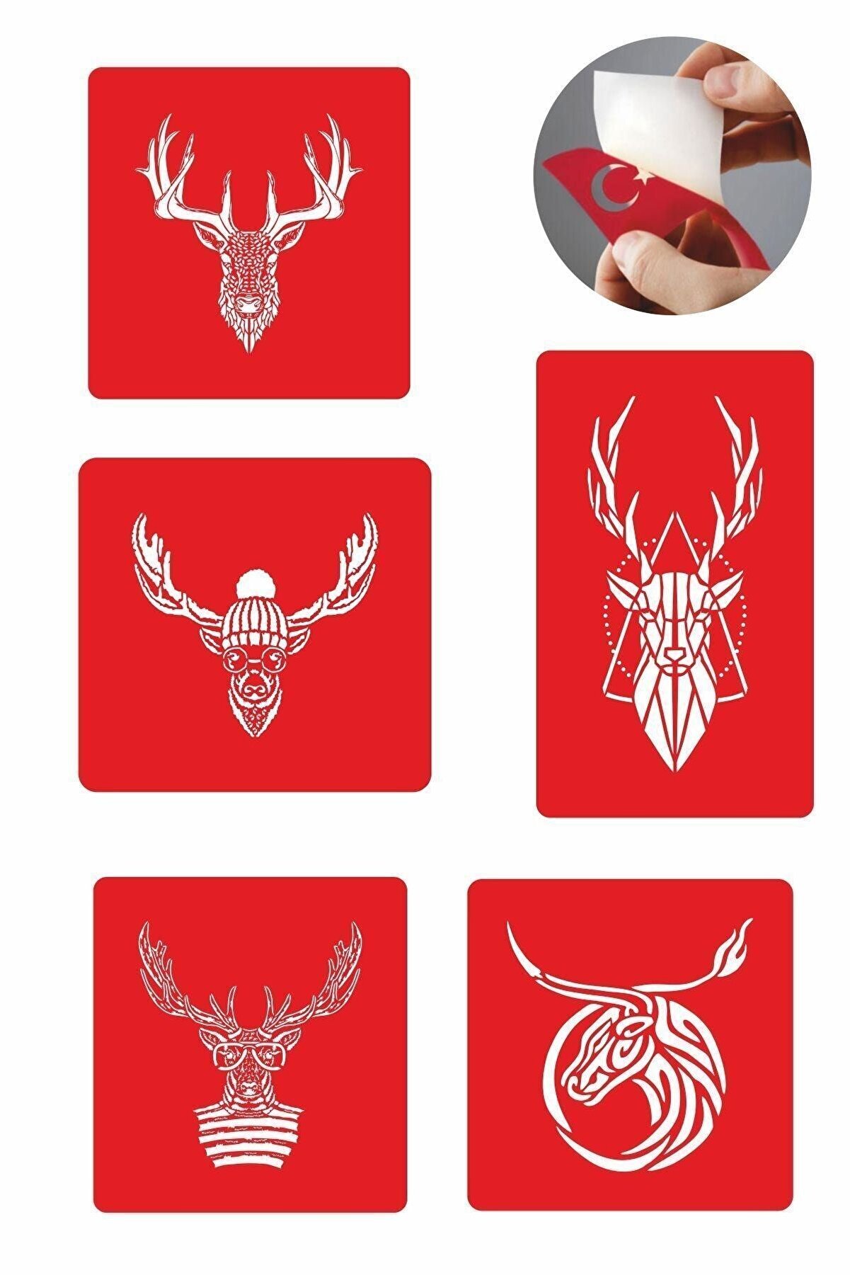 Ai̇rbrush Tattoo Geyi̇k Desenleri̇ 5 Adet Geçi̇ci̇ Dövme Kına Şablonu