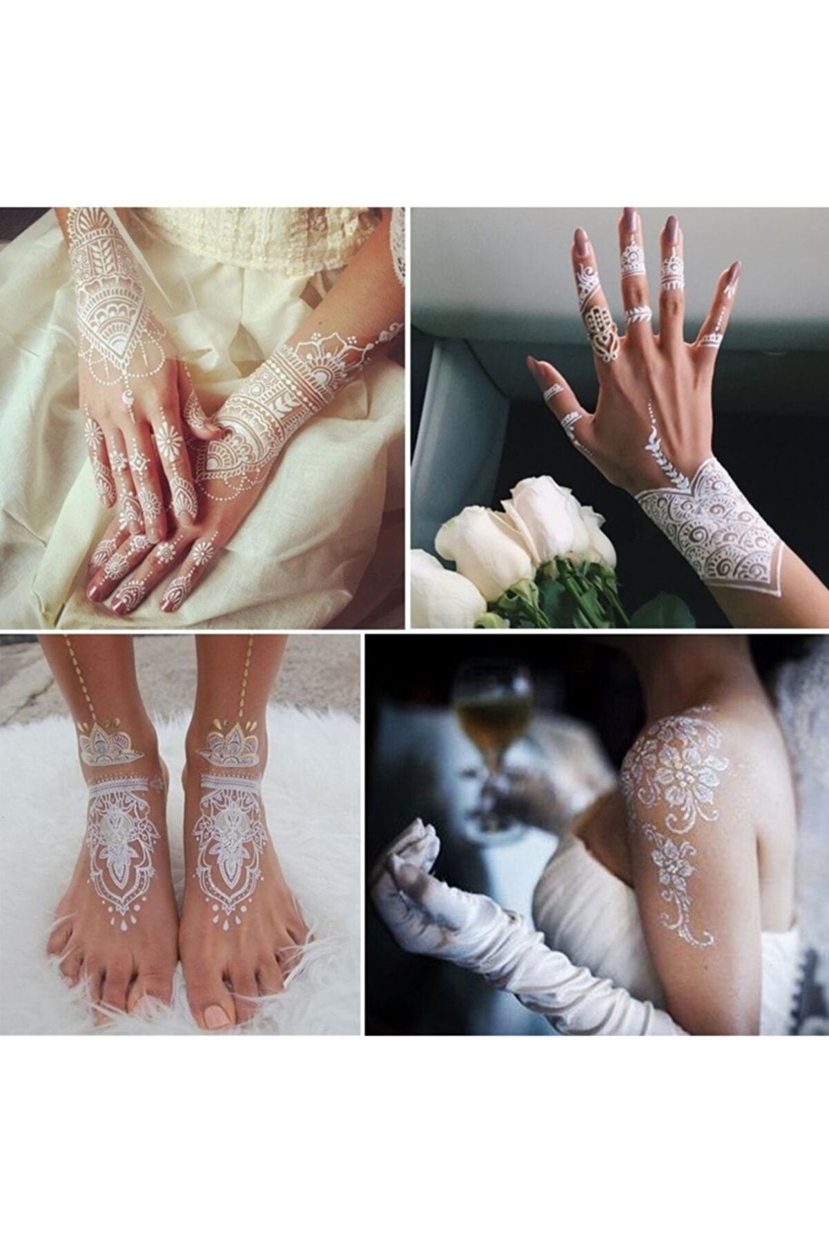 Ai̇rbrush Tattoo Beyaz Kına Geli̇n Dövmesi̇ Model6