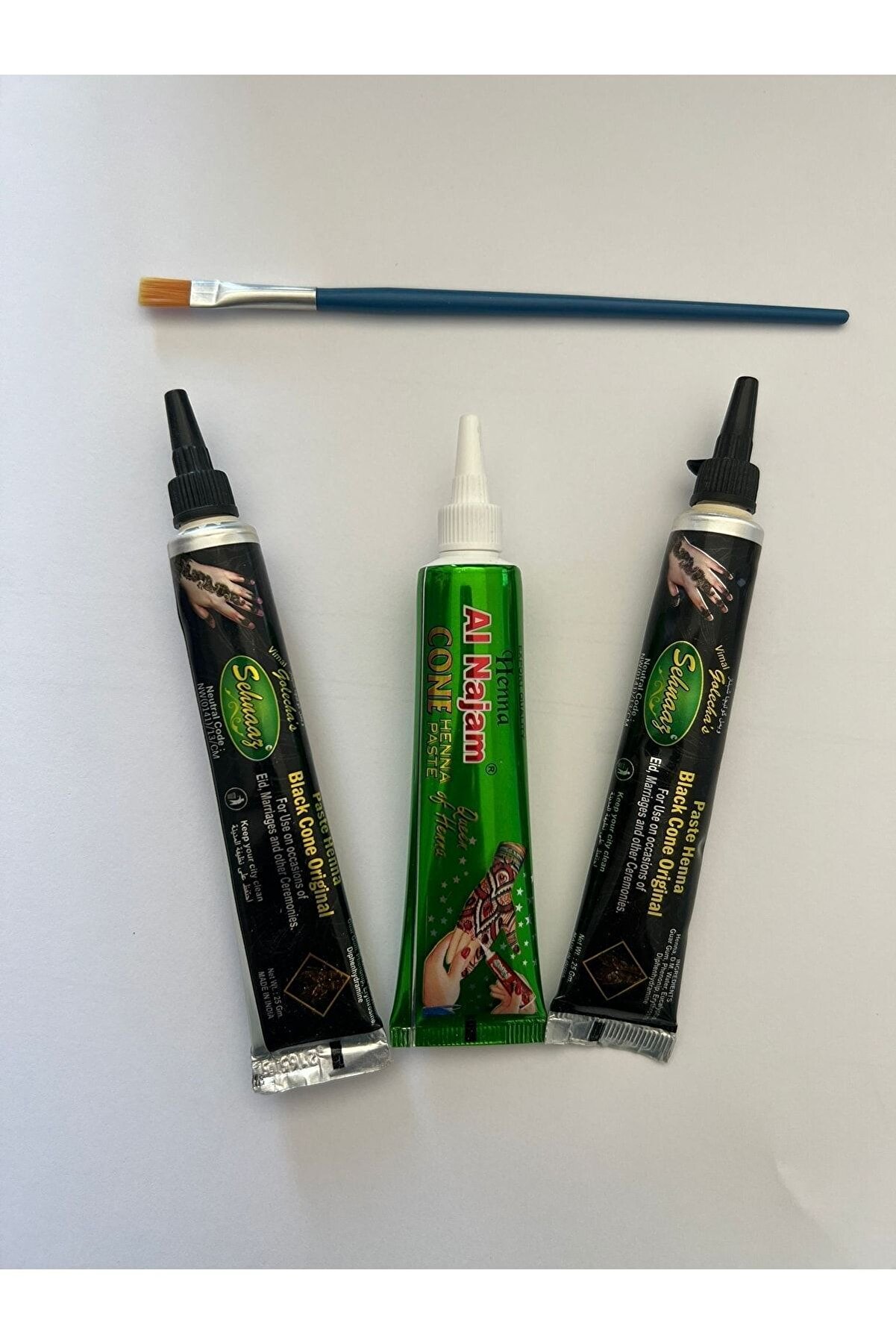 Enhavalı 27 Mi̇ni̇mal Erkek Şablon 3 Tüp Kına Fırça Hedi̇yeli̇ Geçi̇ci̇ Dövme Seti̇