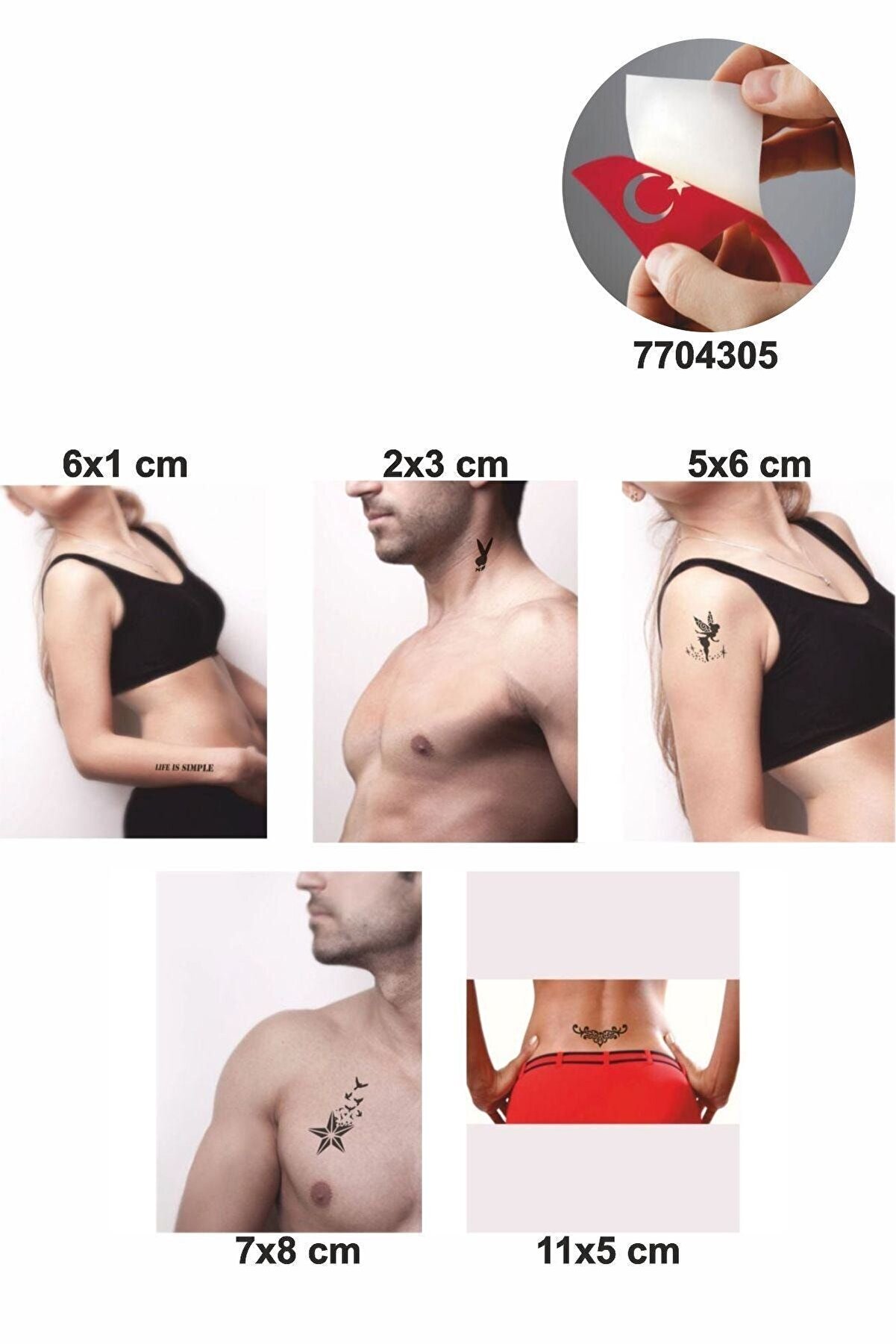 Ai̇rbrush Tattoo Hayat Basi̇tti̇r 5 Adet Geçi̇ci̇ Dövme Kına Şablonu