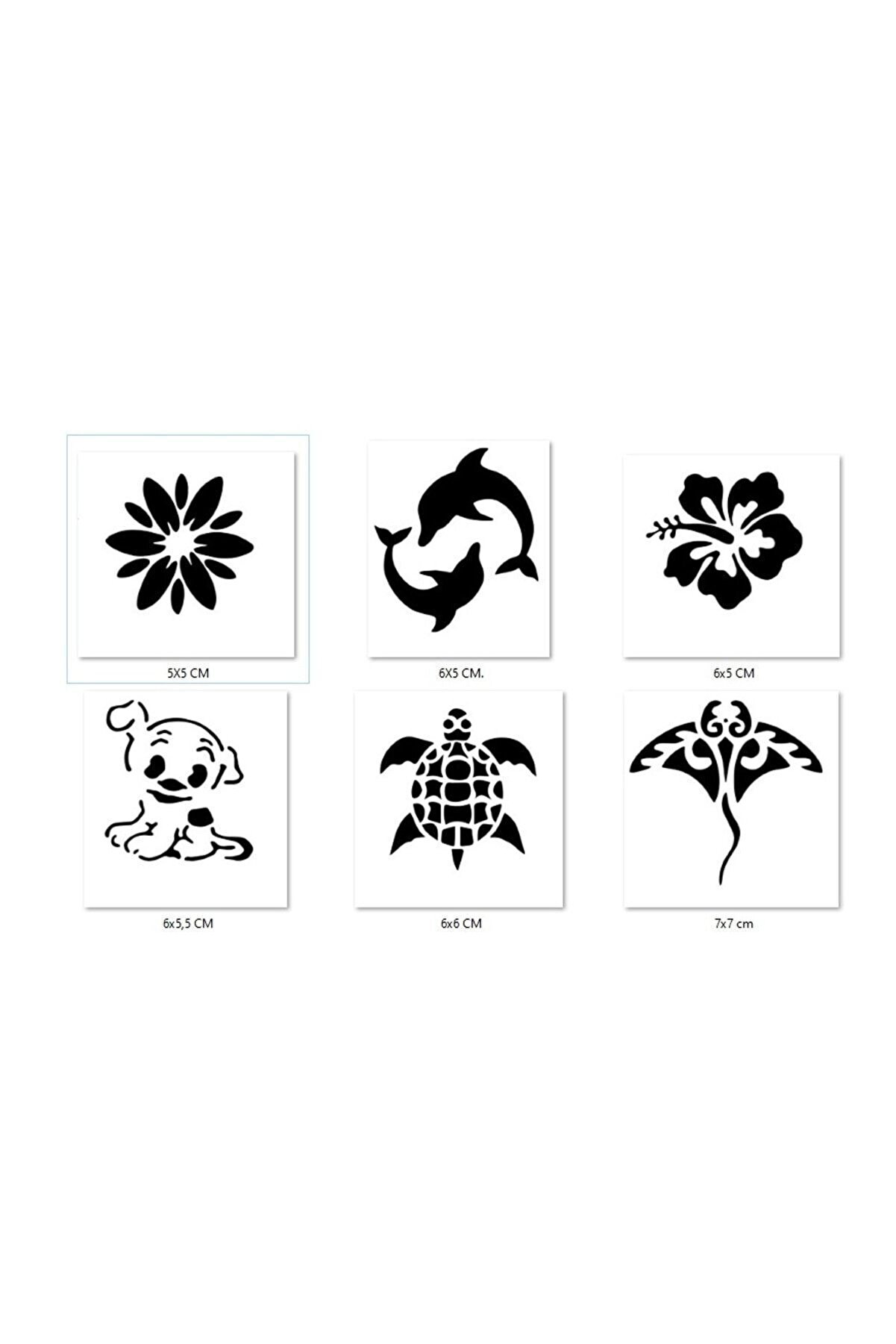 Ai̇rbrush Tattoo Sevi̇mli̇ Modeller Geçi̇ci̇ Dövme Şablonu Seti̇ Sadece Desen