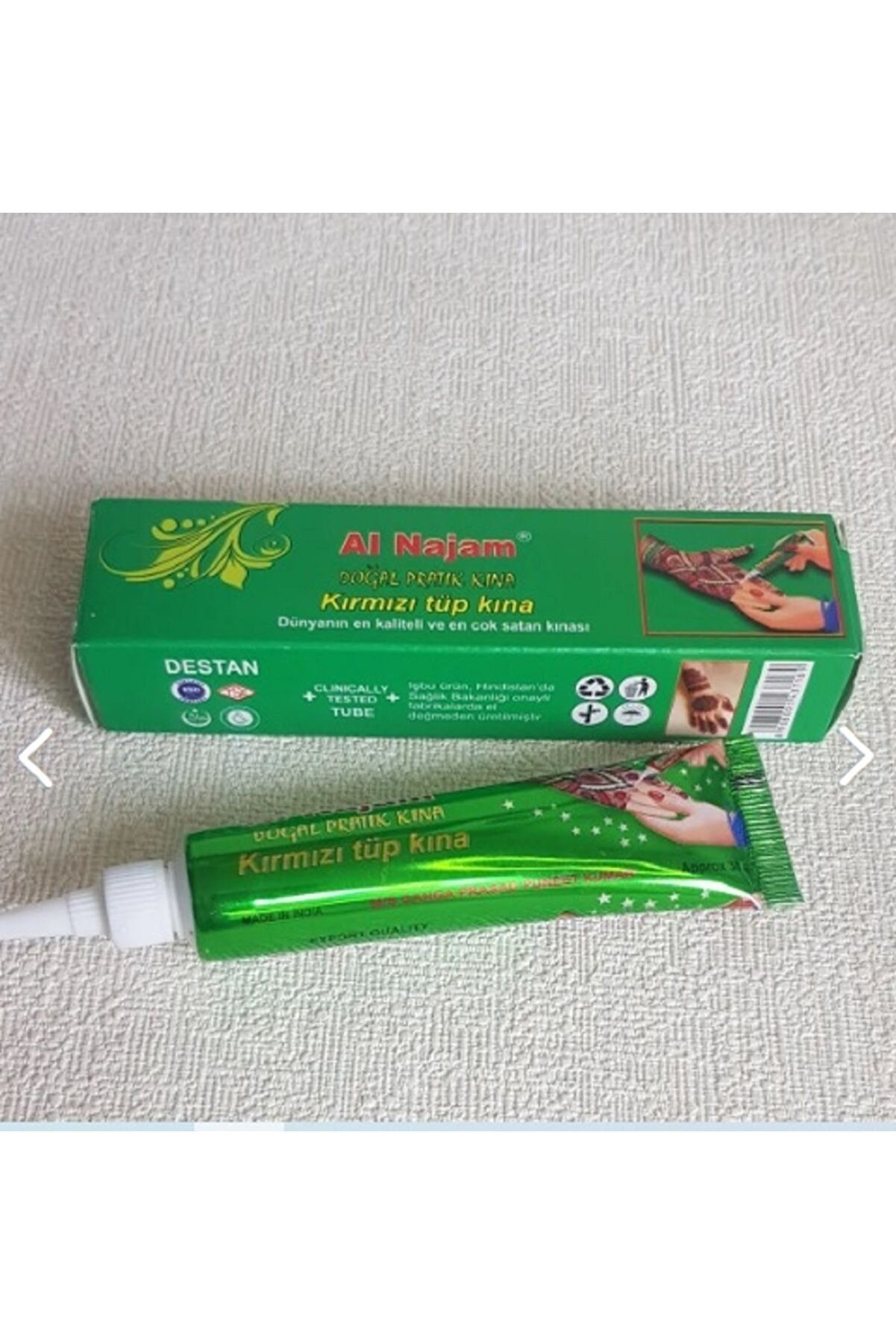 Ai̇rbrush Tattoo Al Najam Bordo Kırmızı 1 Tüp Kına Ve 1 Sayfa Şablon Ve Fırça Hedi̇yeli̇