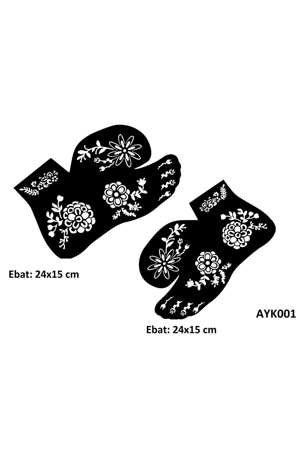 Ai̇rbrush Tattoo Dallı Çi̇çekler 2 Adet Ayak Kına Kalıbı Sadece Kalıp Kınasız