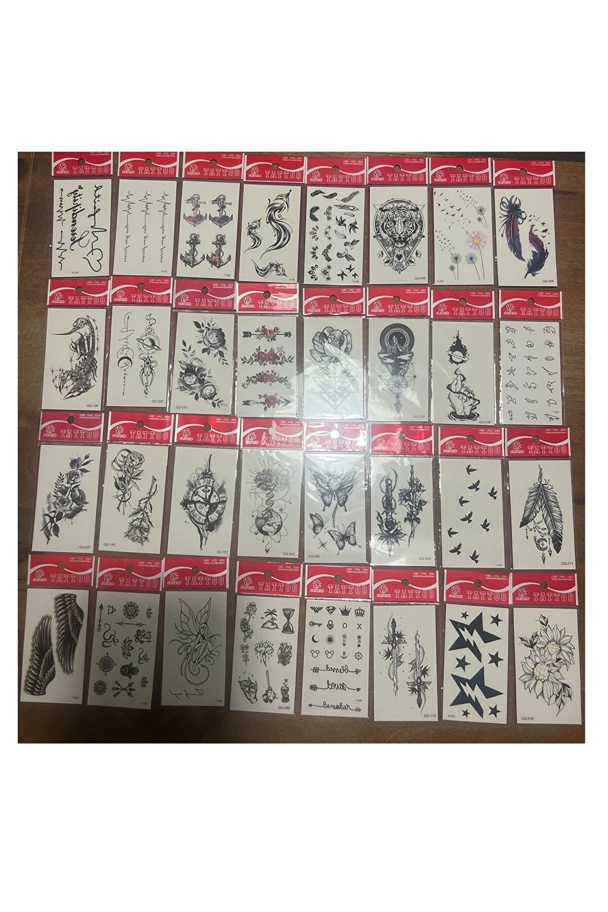 Ai̇rbrush Tattoo 30 Adet Bi̇rden Mi̇ni̇mal Yapıştırma Geçi̇ci̇ Dövme Seti̇ Seri̇8