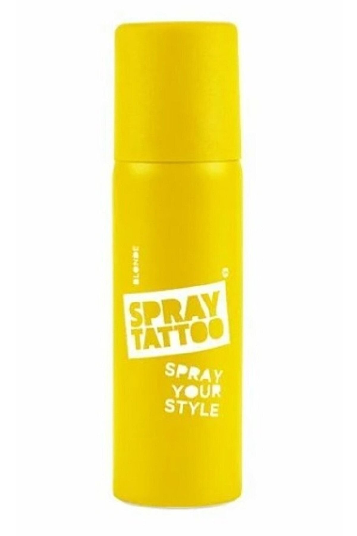 One Spray Tattoo Spray Tattoo Sarı Geçi̇ci̇ Sprey Dövme Şablon Hedi̇yeli̇