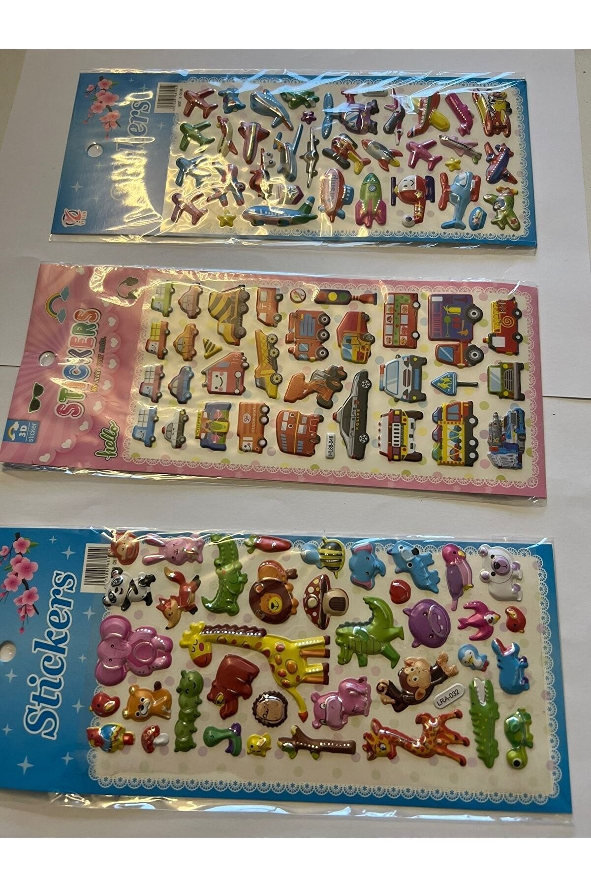 Ai̇rbrush Tattoo Eği̇ti̇ci̇ Çocuk Sti̇cker Eti̇ket Oyunu 3 Kartela Bi̇rden Taşıt Ve Hayvanlar Seri̇si̇