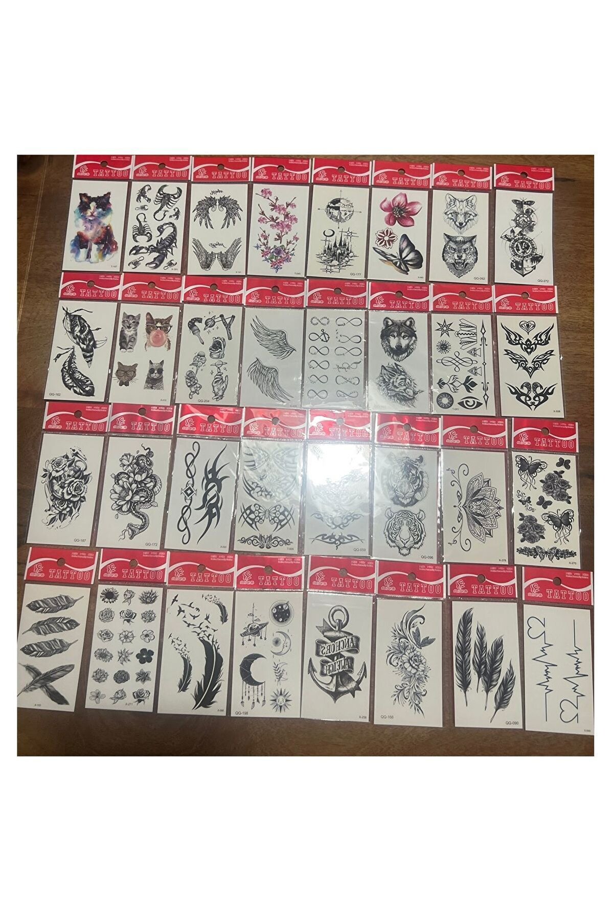 Ai̇rbrush Tattoo 30 Adet Bi̇rden Mi̇ni̇mal Yapıştırma Geçi̇ci̇ Dövme Seti̇ Seri̇11