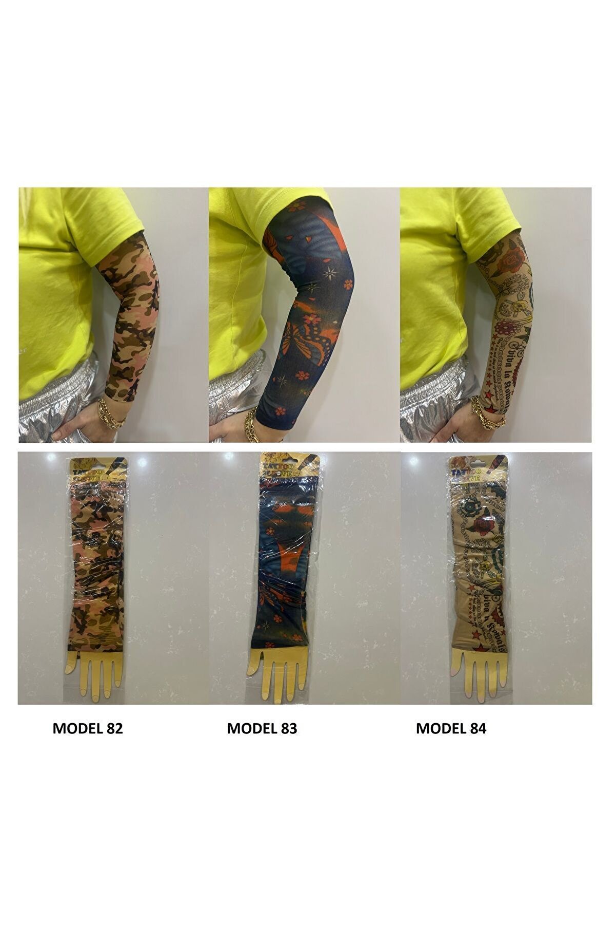 Ai̇rbrush Tattoo Kızlar Seri̇si̇ 3 Çi̇ft 6 Adet Gi̇yi̇lebi̇li̇r Dövme Sleeve Tattoo  Set28