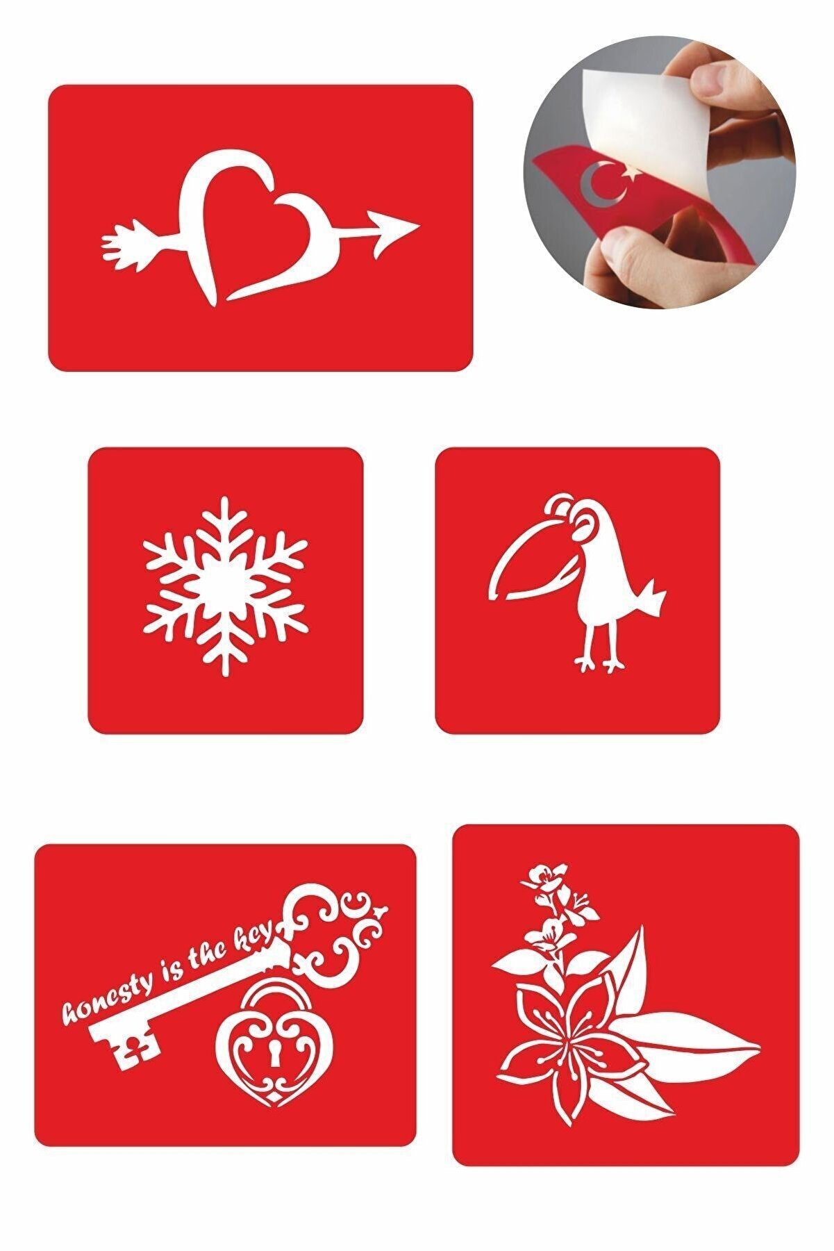 Ai̇rbrush Tattoo Dürüst Desenler 5 Adet Geçi̇ci̇ Dövme Kına Şablonu