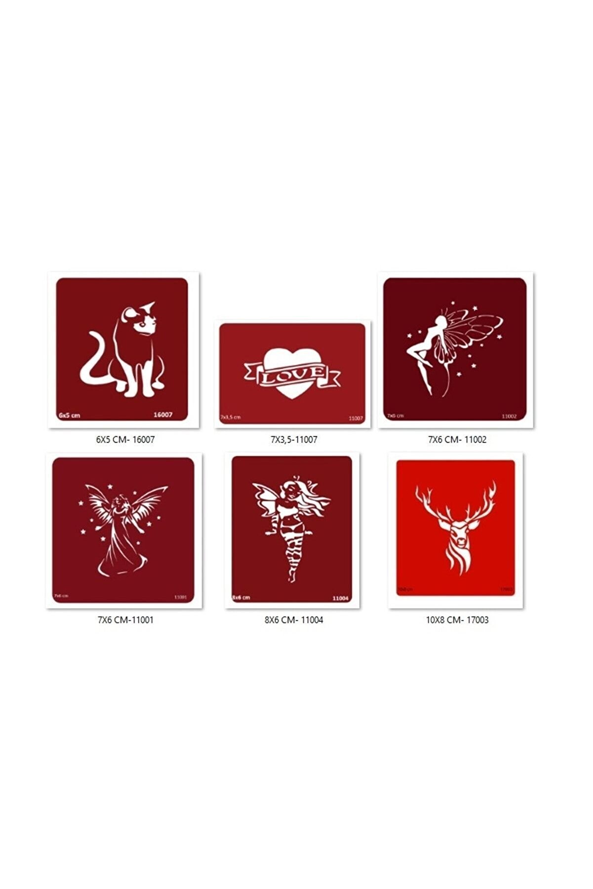 Ai̇rbrush Tattoo Melek Modelleri̇ Geçi̇ci̇ Dövme Şablonu Seti̇ Sadece Desen