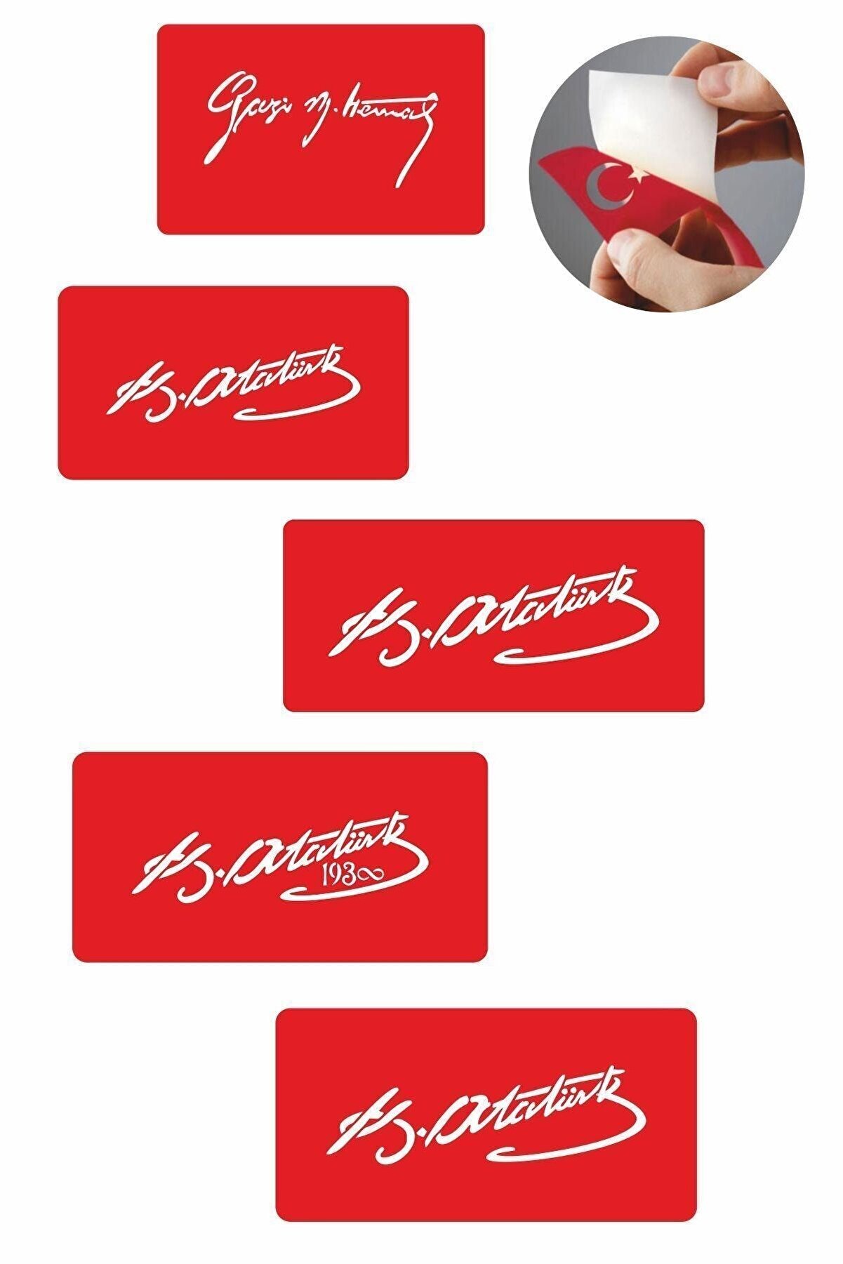Ai̇rbrush Tattoo Atatürk 5 Adet Geçi̇ci̇ Dövme Kına Şablonu