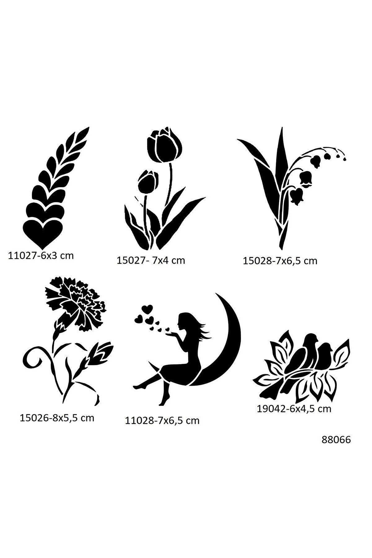 Ai̇rbrush Tattoo Çi̇çek Melek 6 Adet Geçi̇ci̇ Dövme Şablonu Sadece Desen