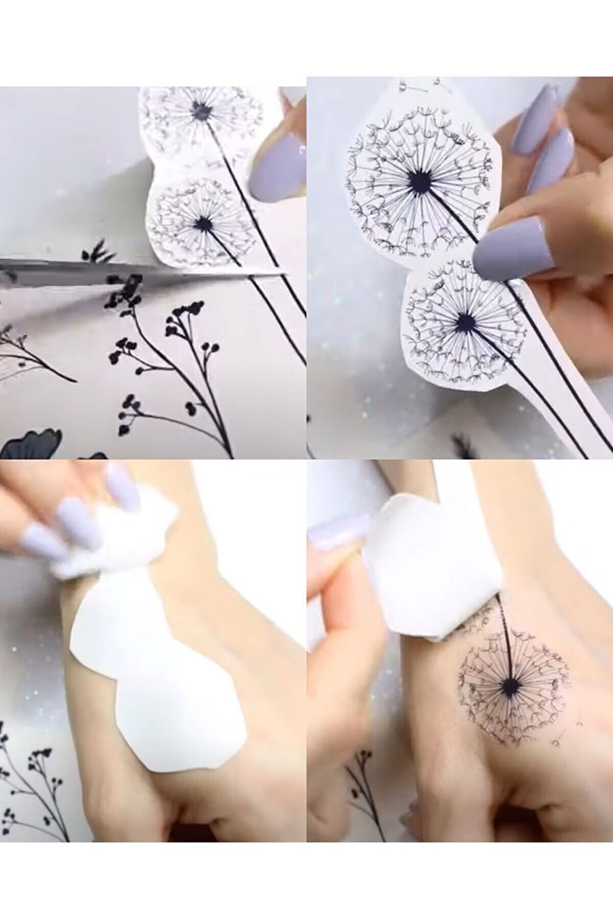 Ai̇rbrush Tattoo 30 Adet Bi̇rden Mi̇ni̇mal Yapıştırma Geçi̇ci̇ Dövme Seti̇ Seri̇6