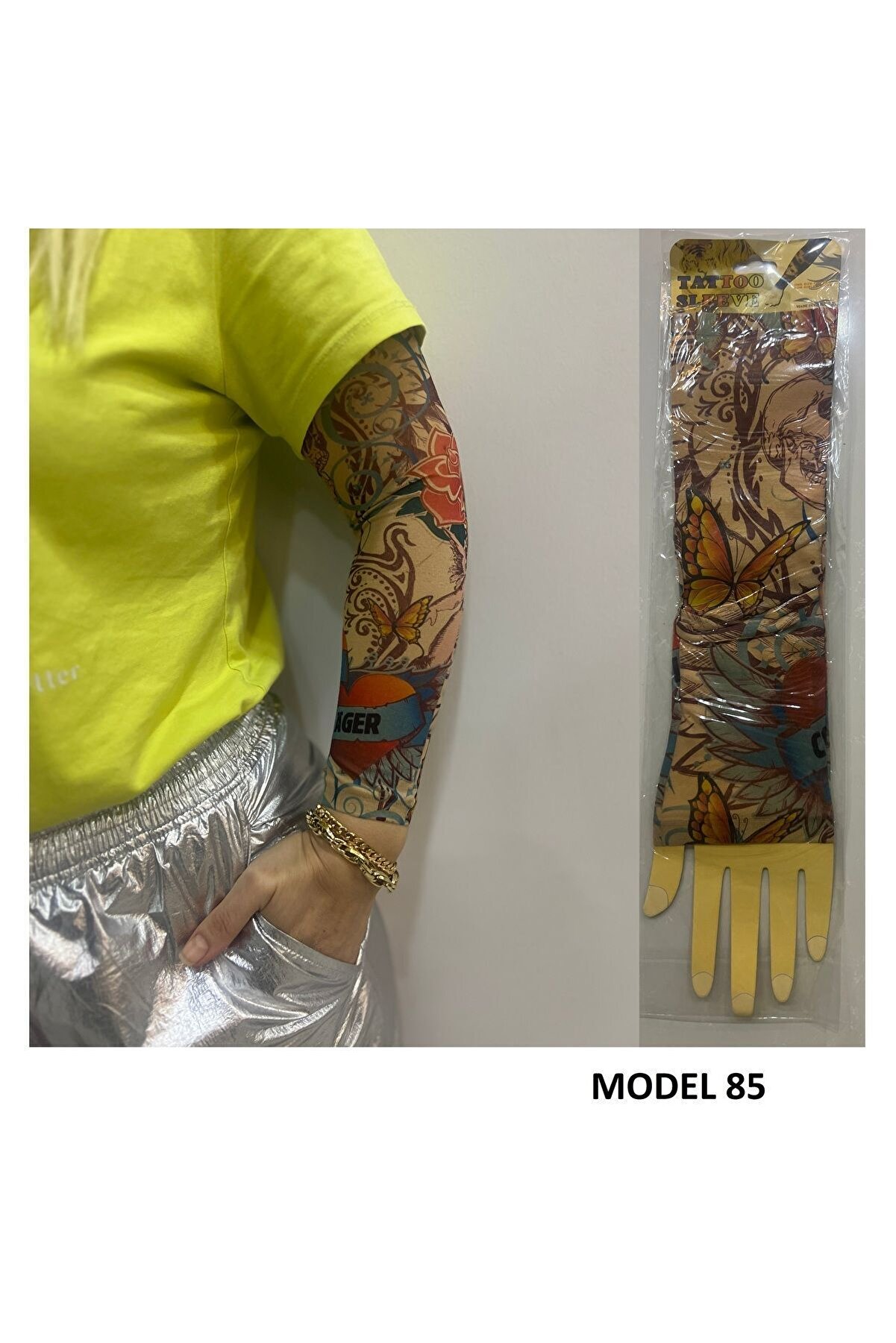 Ai̇rbrush Tattoo Kızlar Seri̇si̇ 3 Çi̇ft 6 Adet Gi̇yi̇lebi̇li̇r Dövme Sleeve Tattoo  Set29