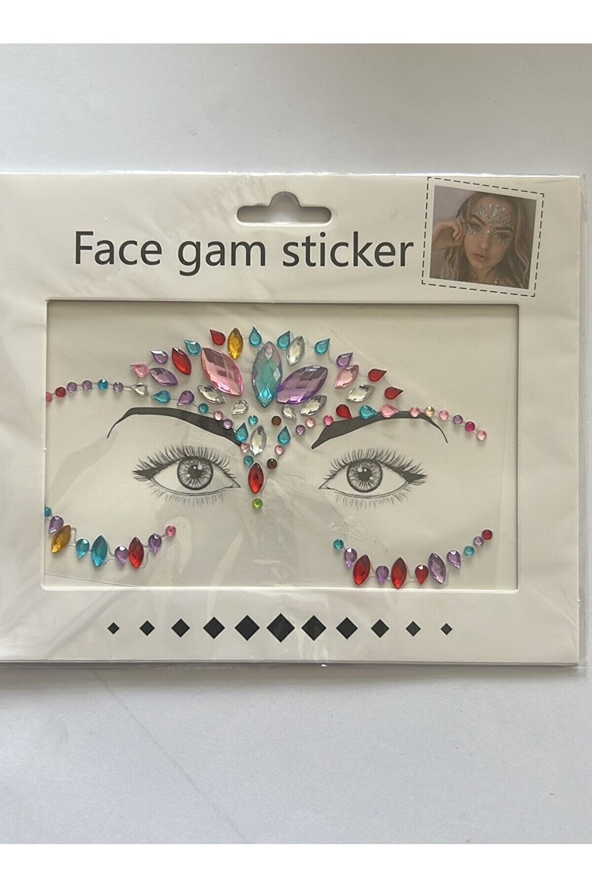 Enhavalı Face Gems Yüz Süsleme Taşı Vücut Kri̇stali̇ Model 18