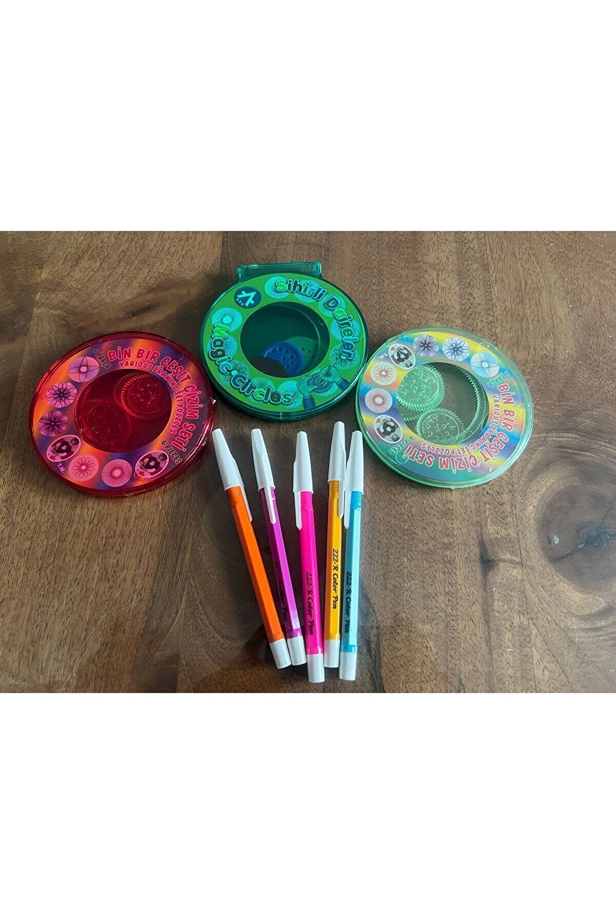 Ai̇rbrush Tattoo Kalem Hedi̇yeli̇ 3D Spi̇rograph Desen Çi̇zi̇m Cetveli̇ 5 Kalem 3 Ürün