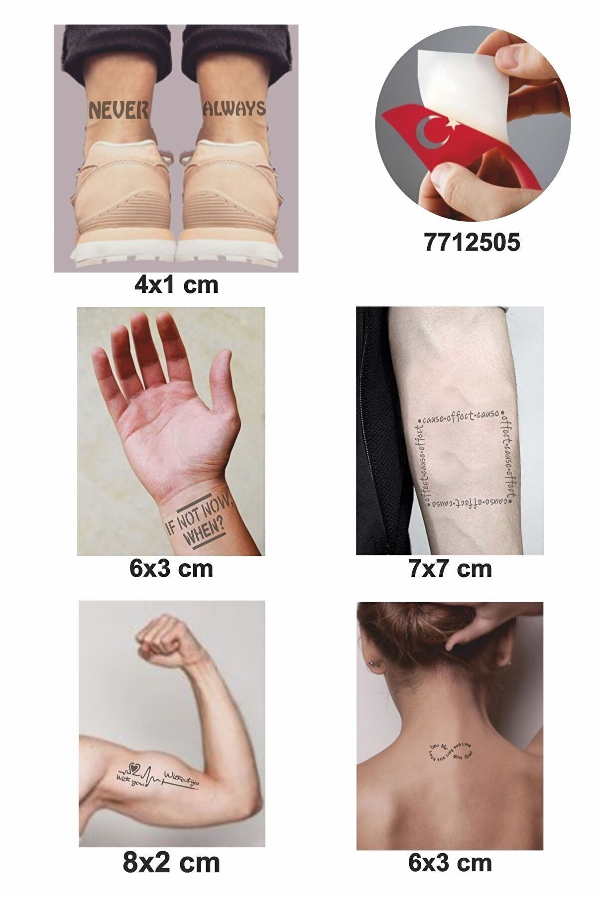 Ai̇rbrush Tattoo Zıtlıkların Uyumu 5 Adet Geçi̇ci̇ Dövme Kına Şablonu