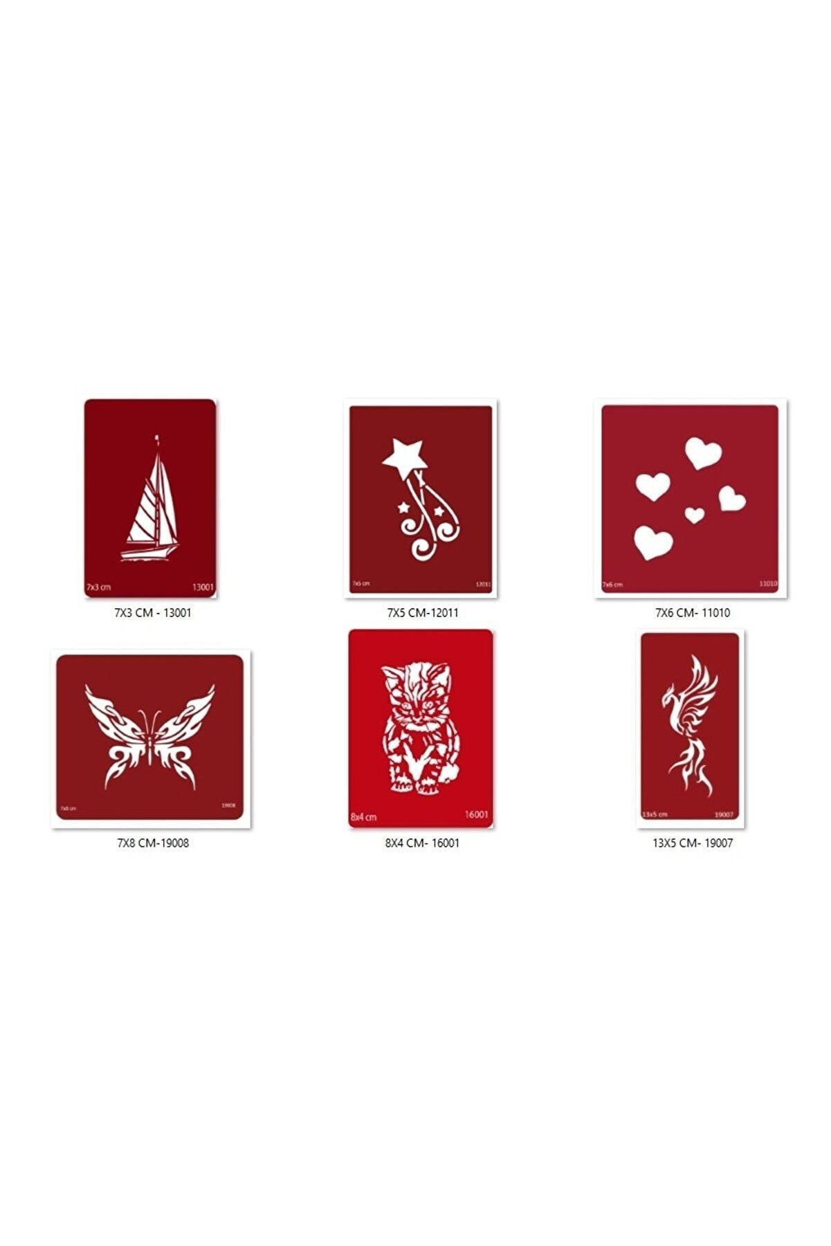 Ai̇rbrush Tattoo Anka Kedi̇ Geçi̇ci̇ Dövme Şablonu Seti̇ Sadece Desen