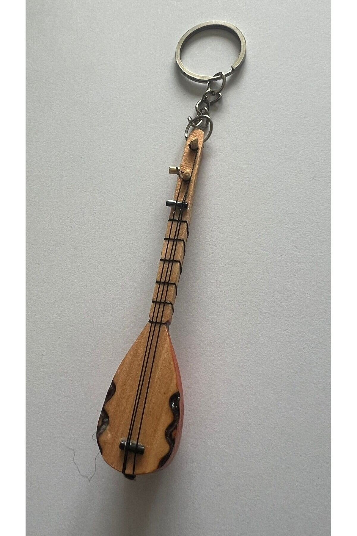 Ai̇rbrush Tattoo El Yapımı Mi̇nyatür Anahtarlık Bağlama Saz Araba Süsü 10 Cm