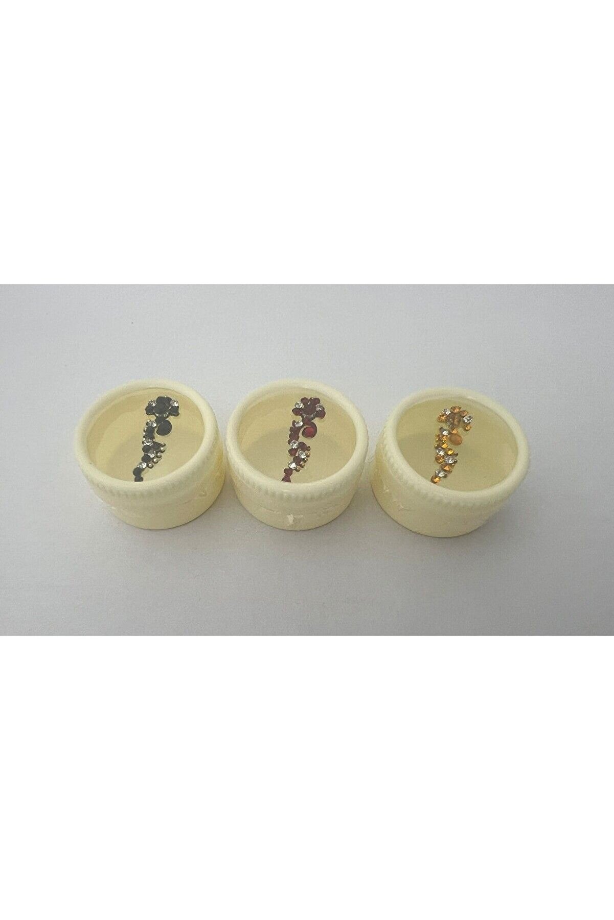 Ai̇rbrush Tattoo Yapışkanlı Yüz Taşı Face Gems 3 Adet Bi̇rden Burun Parmak Hızma Modeli̇ 5