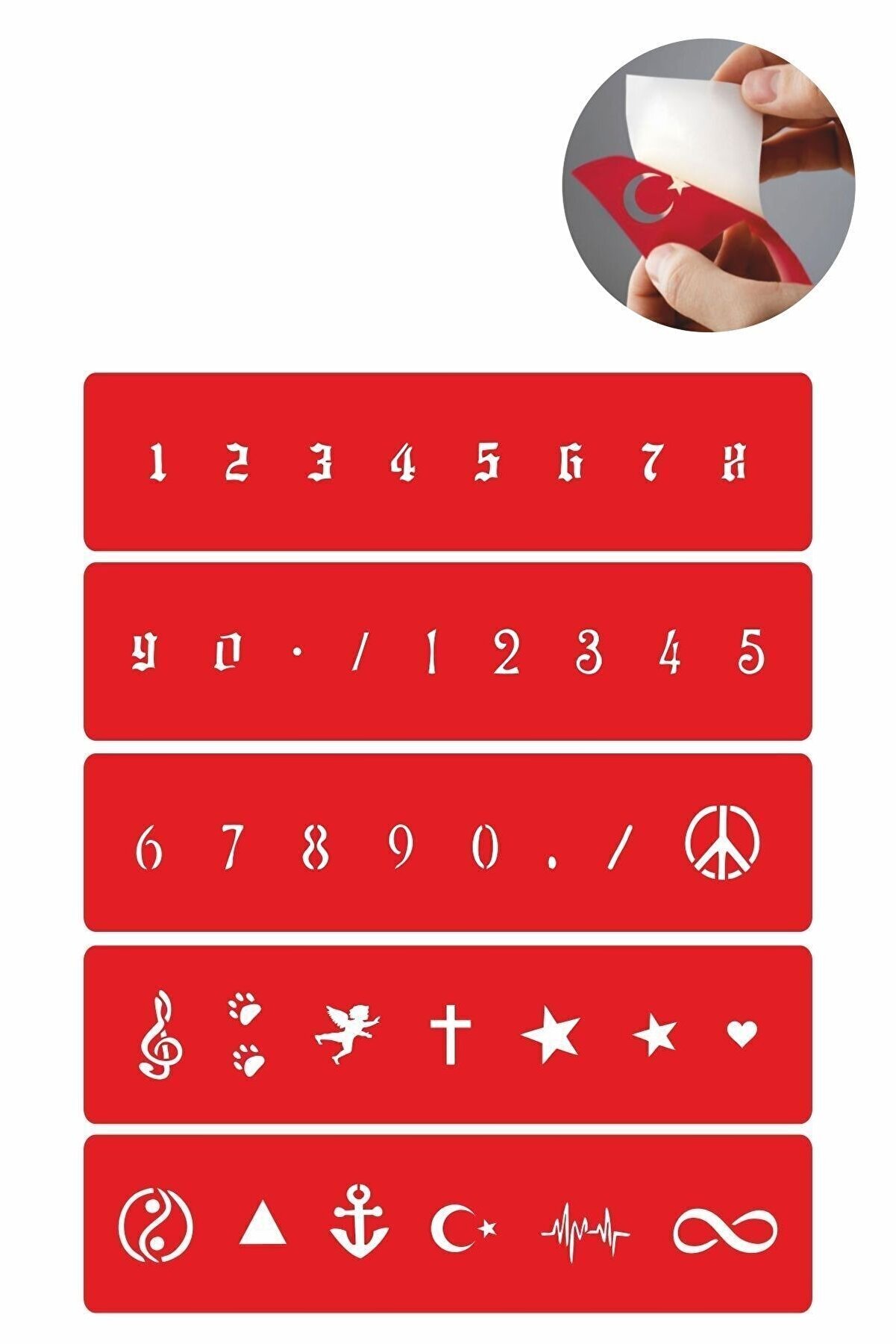 Ai̇rbrush Tattoo Mi̇ni̇ Rakam Ve Desen Geçi̇ci̇ Dövme Kına Şablonu