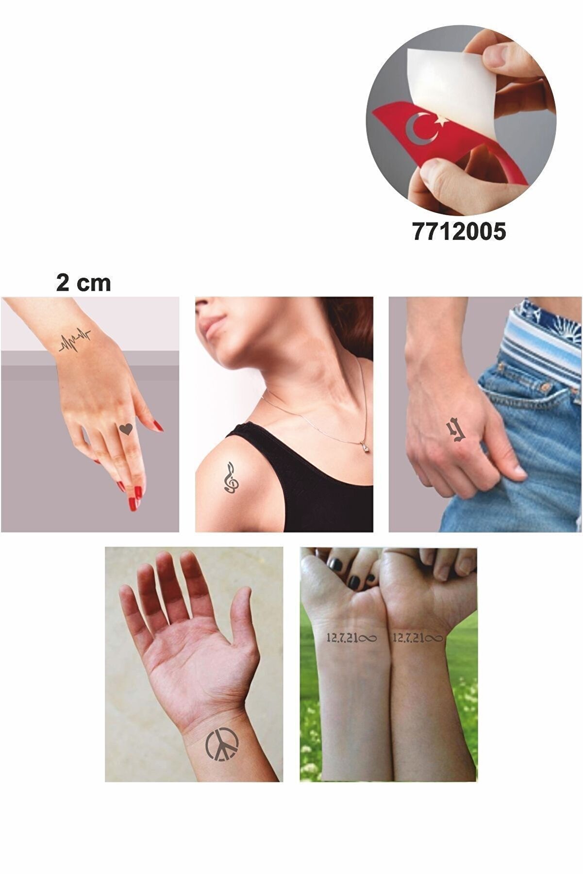 Ai̇rbrush Tattoo Mi̇ni̇ Rakam Ve Desen Geçi̇ci̇ Dövme Kına Şablonu