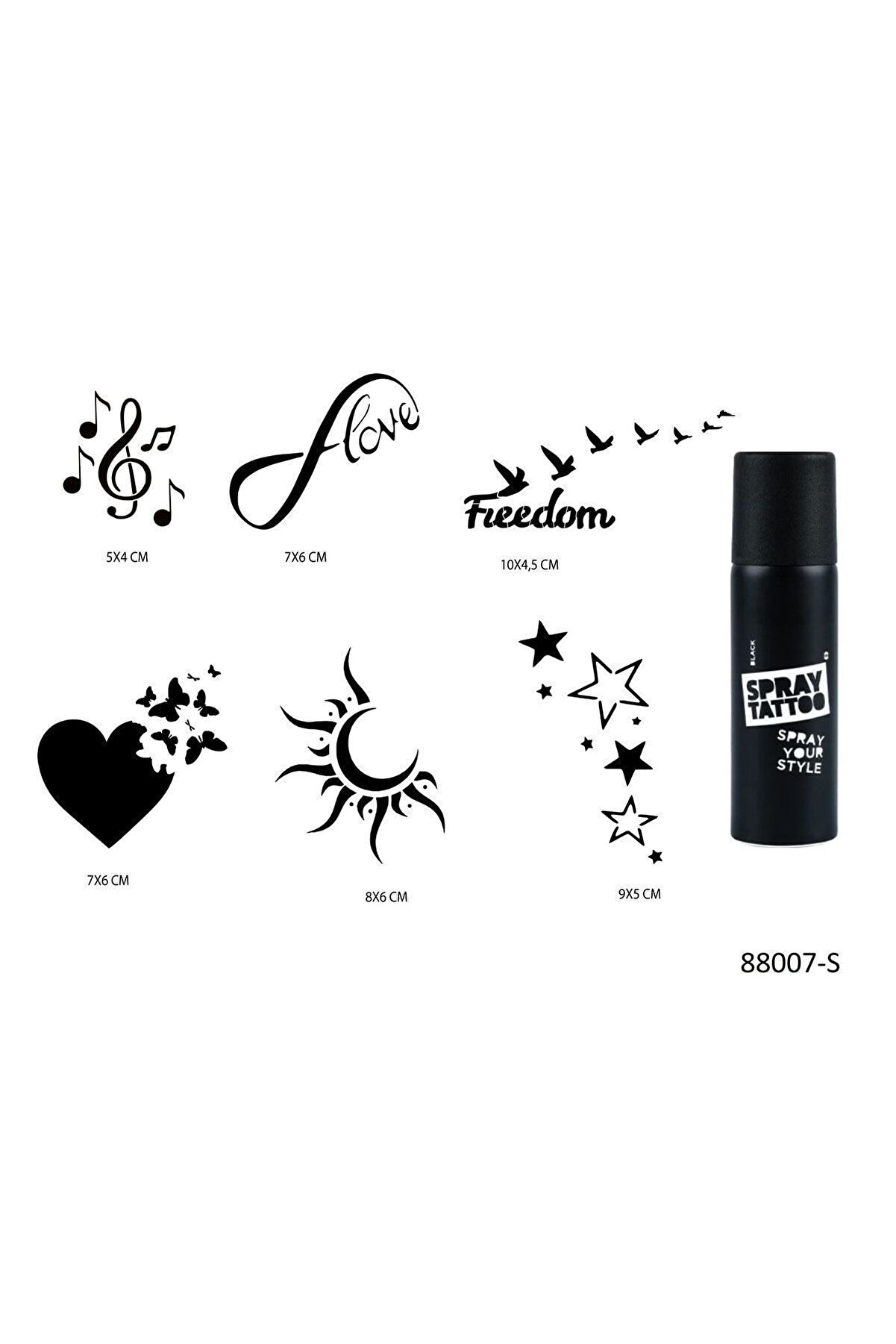 Ai̇rbrush Tattoo Sonsuz Kalpler Spray Tattoo Geçi̇ci̇ Sprey Dövme Seti̇