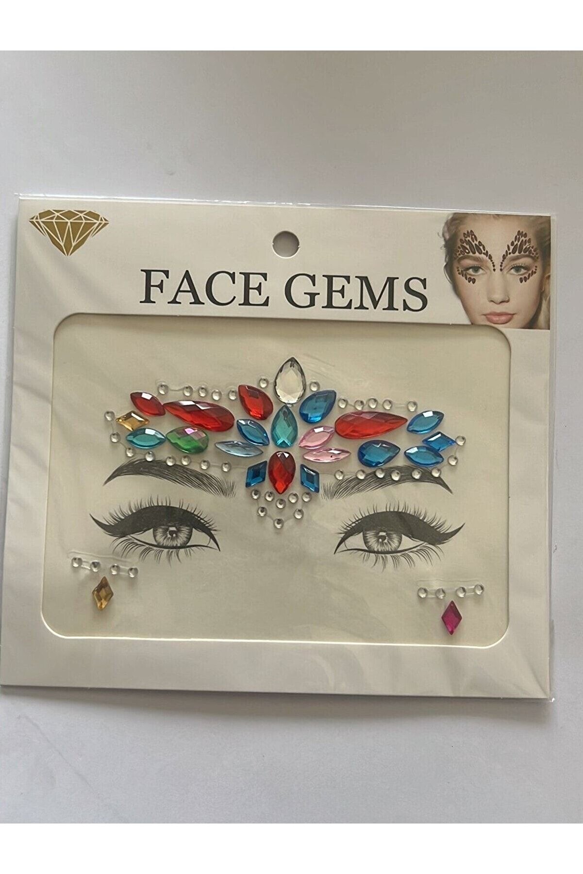 Ai̇rbrush Tattoo Face Gems Yüz Süsleme Taşı Vücut Kri̇stali̇ Model 17