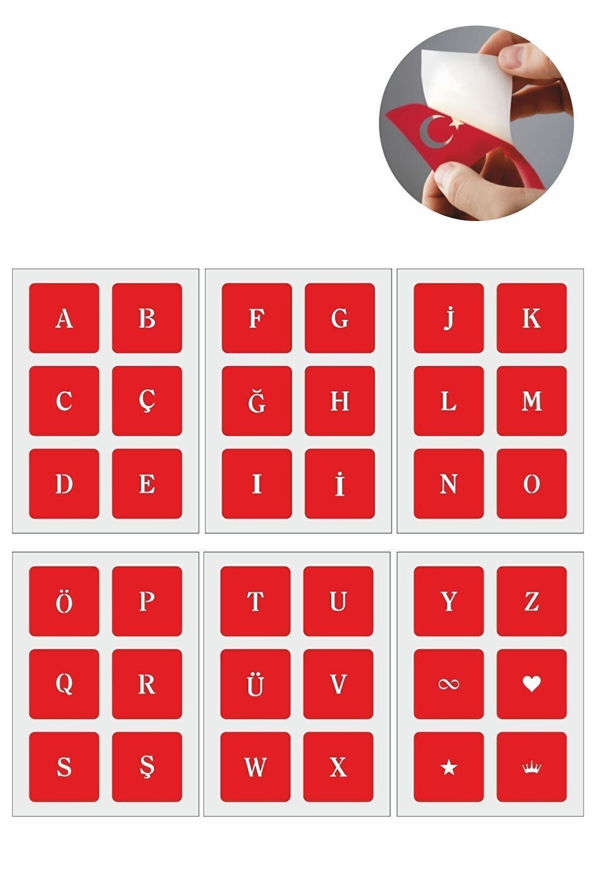 Ai̇rbrush Tattoo Düz Font Kare Harf Geçi̇ci̇ Dövme Şablonu