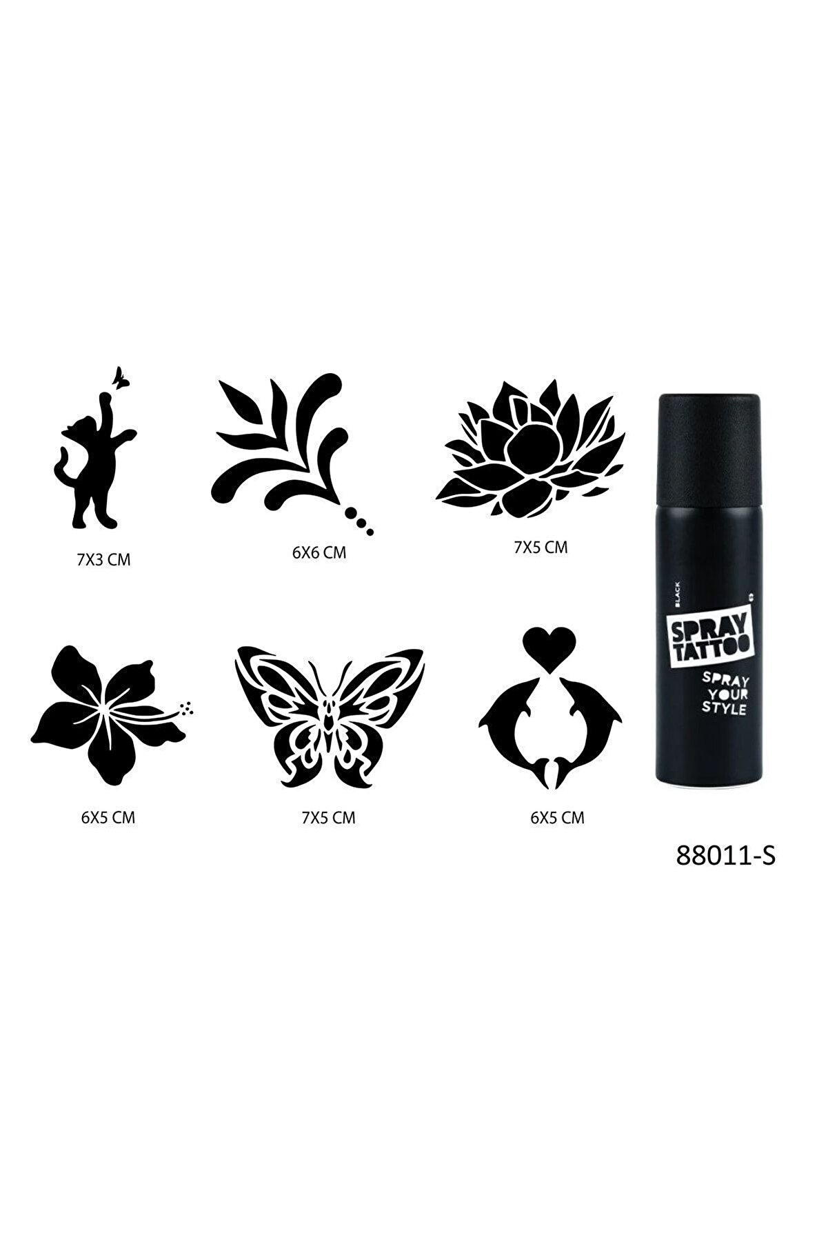 Ai̇rbrush Tattoo Zari̇f Modeller Spray Tattoo Geçi̇ci̇ Sprey Dövme Seti̇