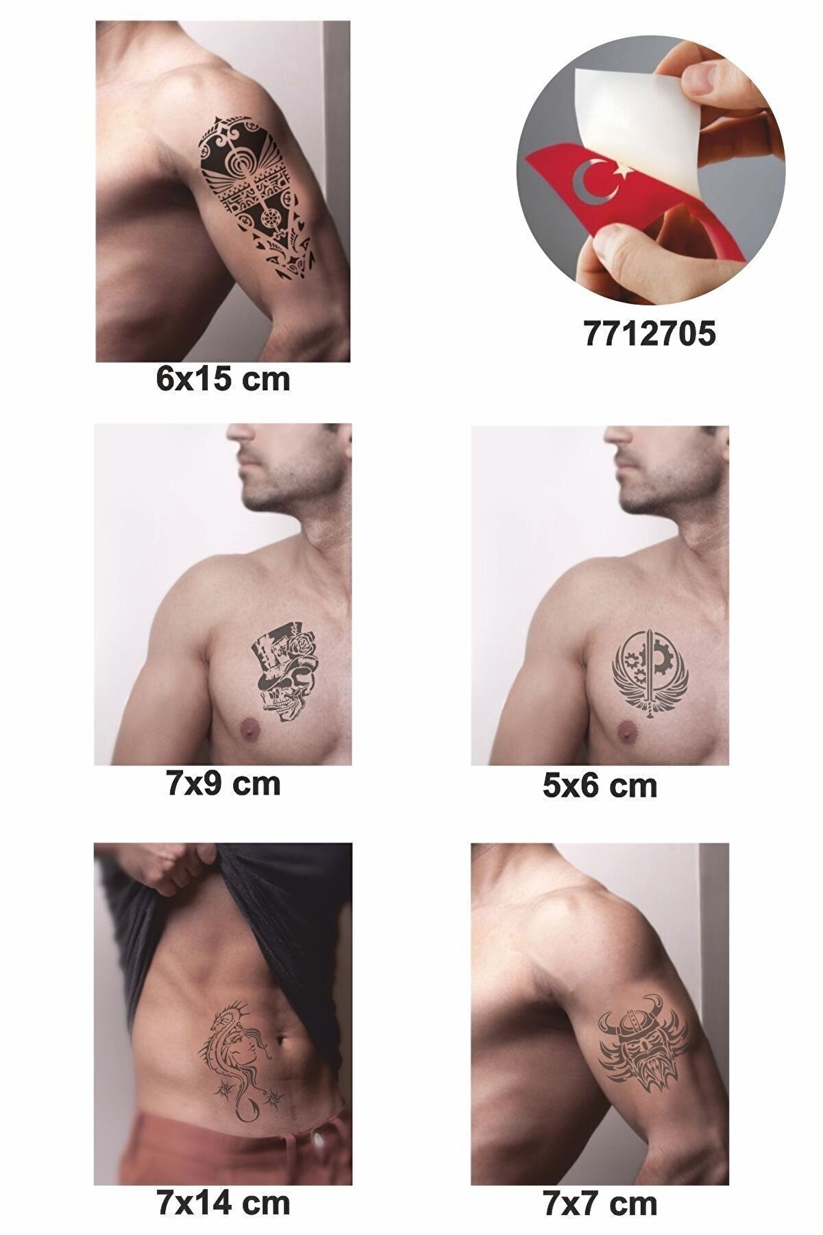 Ai̇rbrush Tattoo Ütopya Dünya 5 Adet Geçi̇ci̇ Dövme Kına Şablonu
