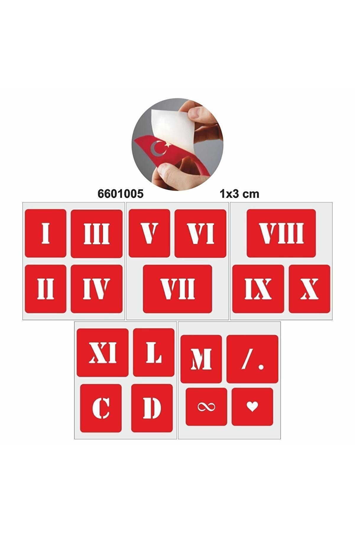 Ai̇rbrush Tattoo Roma Rakamı 5 Adet Dövme Kına Şablonu