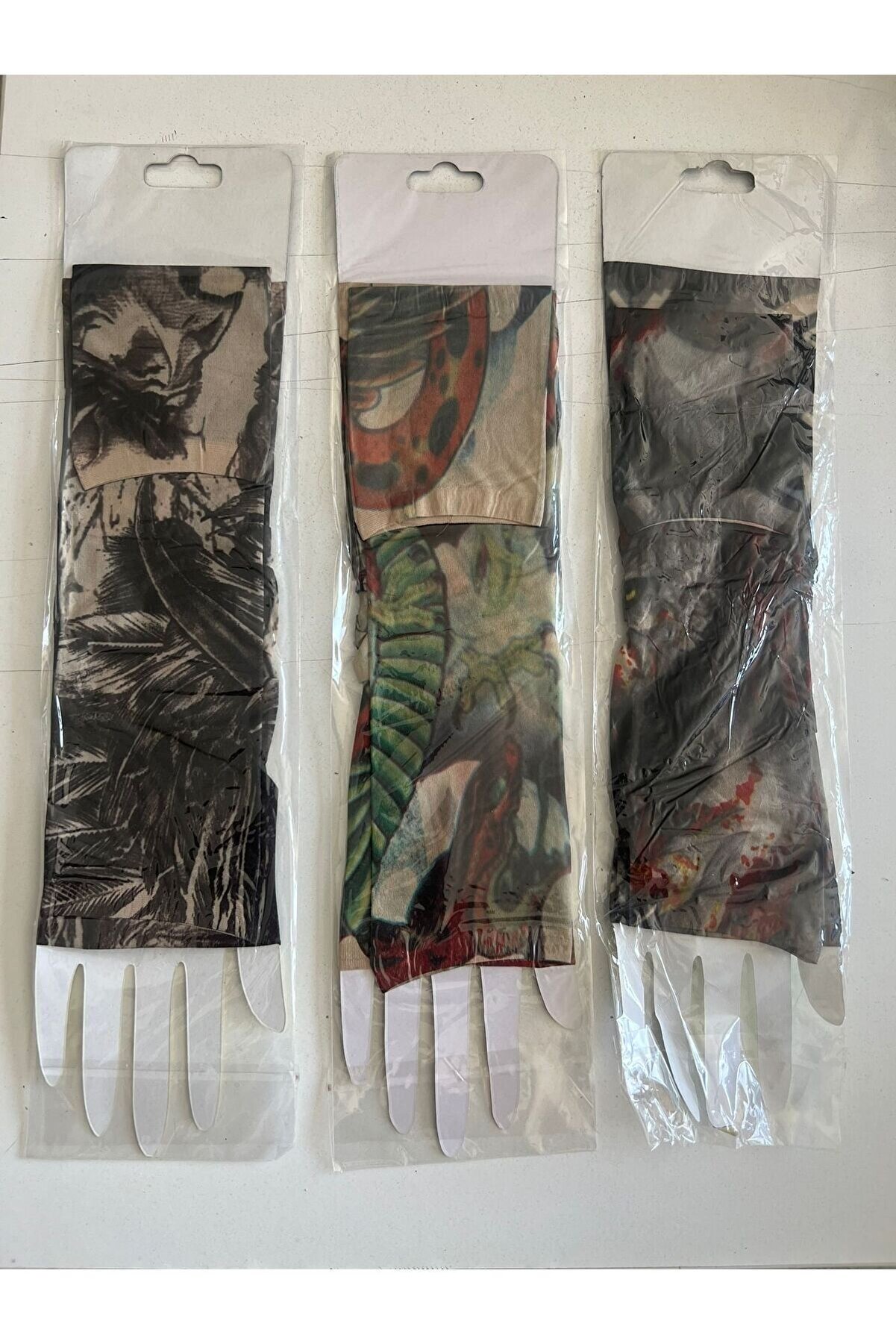 Ai̇rbrush Tattoo 6 Adet Gi̇yi̇lebi̇li̇r Dövme 3 Çi̇ft Sleeves Tattoo Çorabı Sleeves