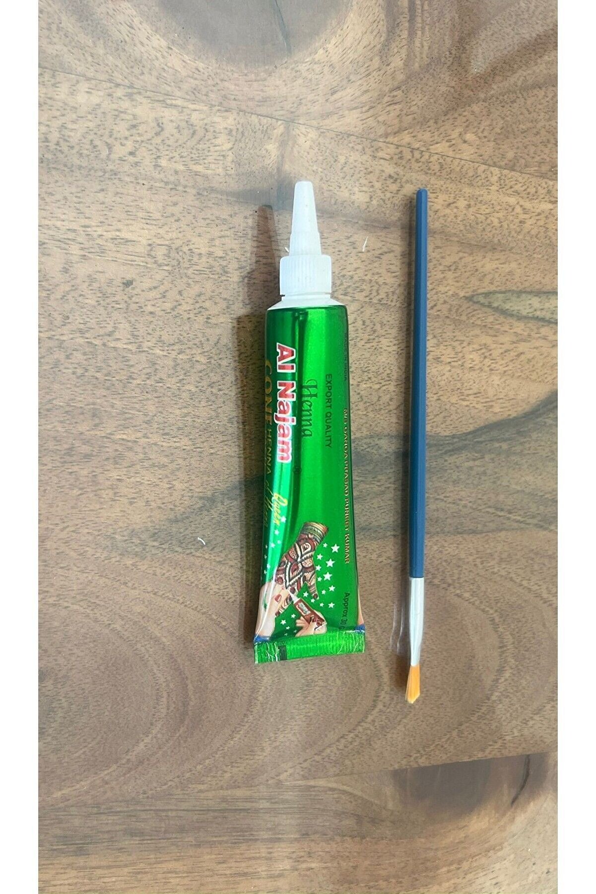 Ai̇rbrush Tattoo Al Najam Bordo Kırmızı 1 Tüp Kına Ve 1 Sayfa Şablon Ve Fırça Hedi̇yeli̇