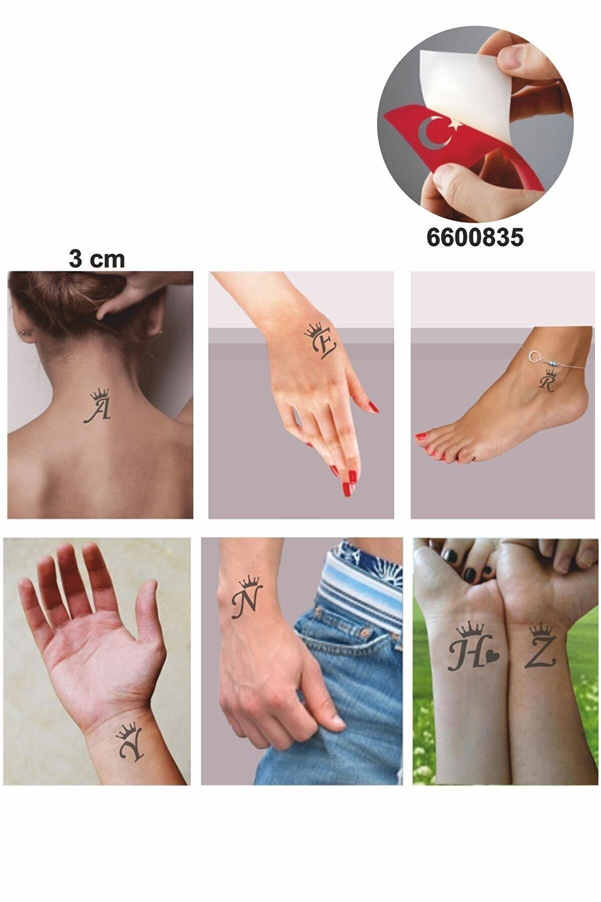 Ai̇rbrush Tattoo Ta&ccedil;lı Harf Şablon Ge&ccedil;i̇ci̇ D&ouml;vme Deseni̇