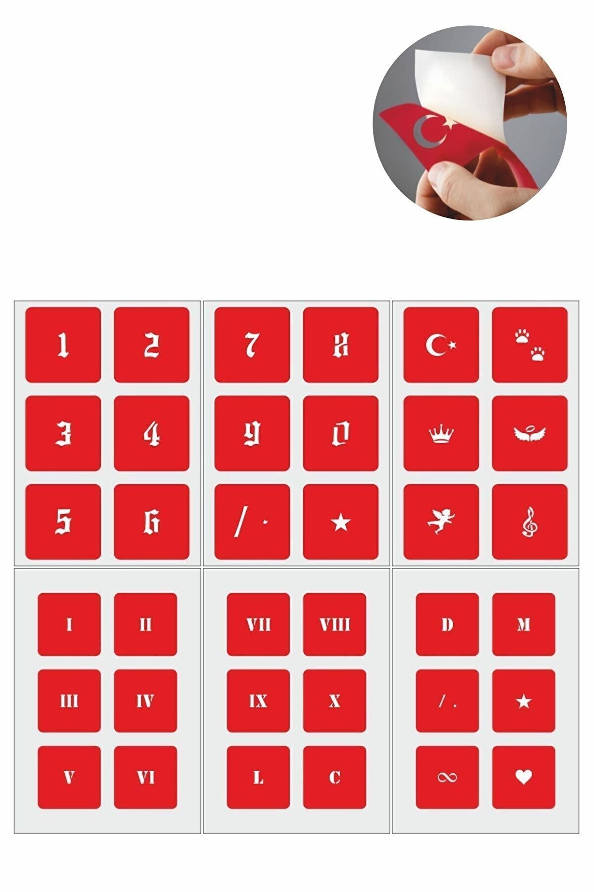 Ai̇rbrush Tattoo Goti̇k Rakam Dövmesi̇ Roma Rakamı Ve Sayı Şablonu