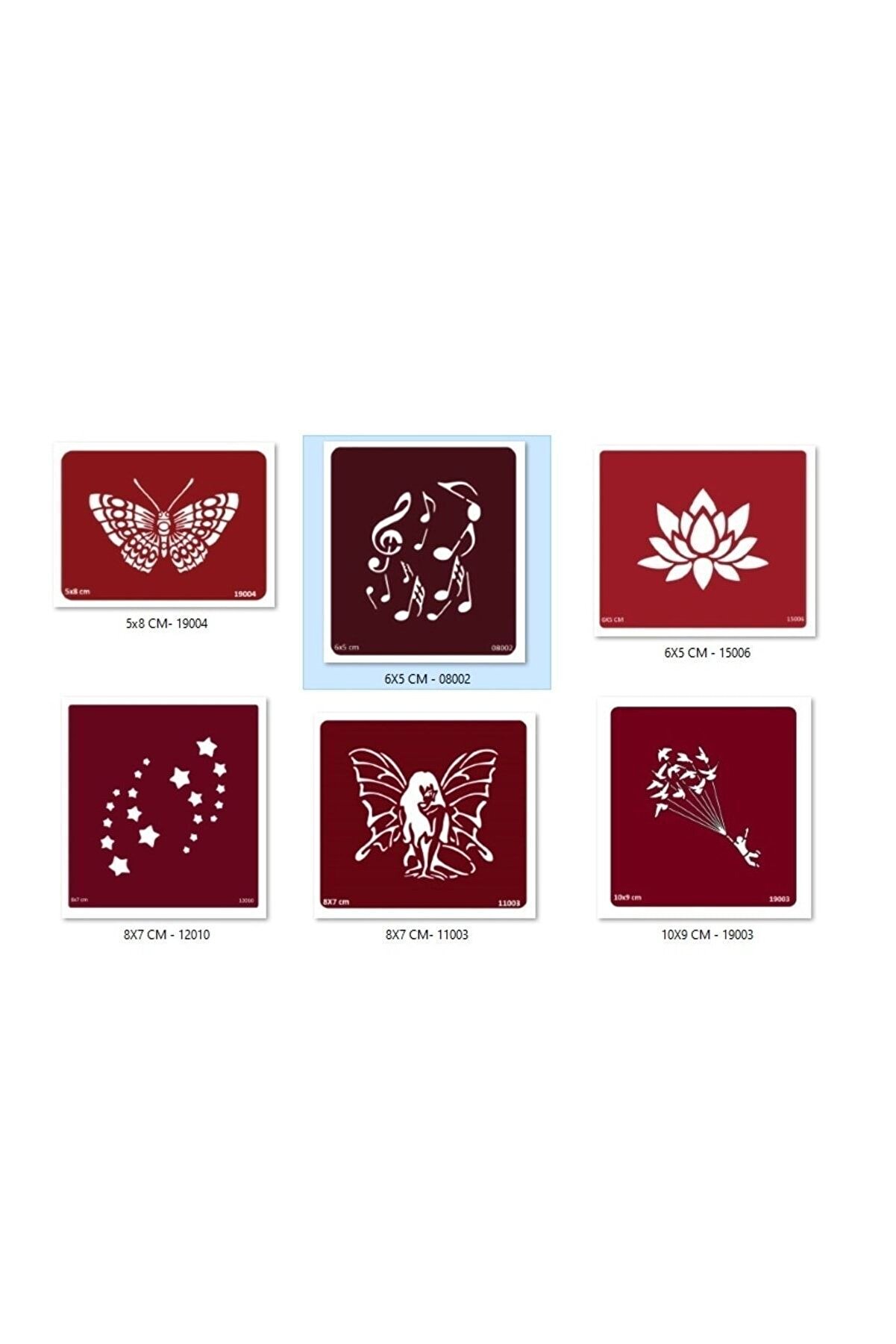 Ai̇rbrush Tattoo Kelebek Melek Geçi̇ci̇ Dövme Şablonu Seti̇ Sadece Desen