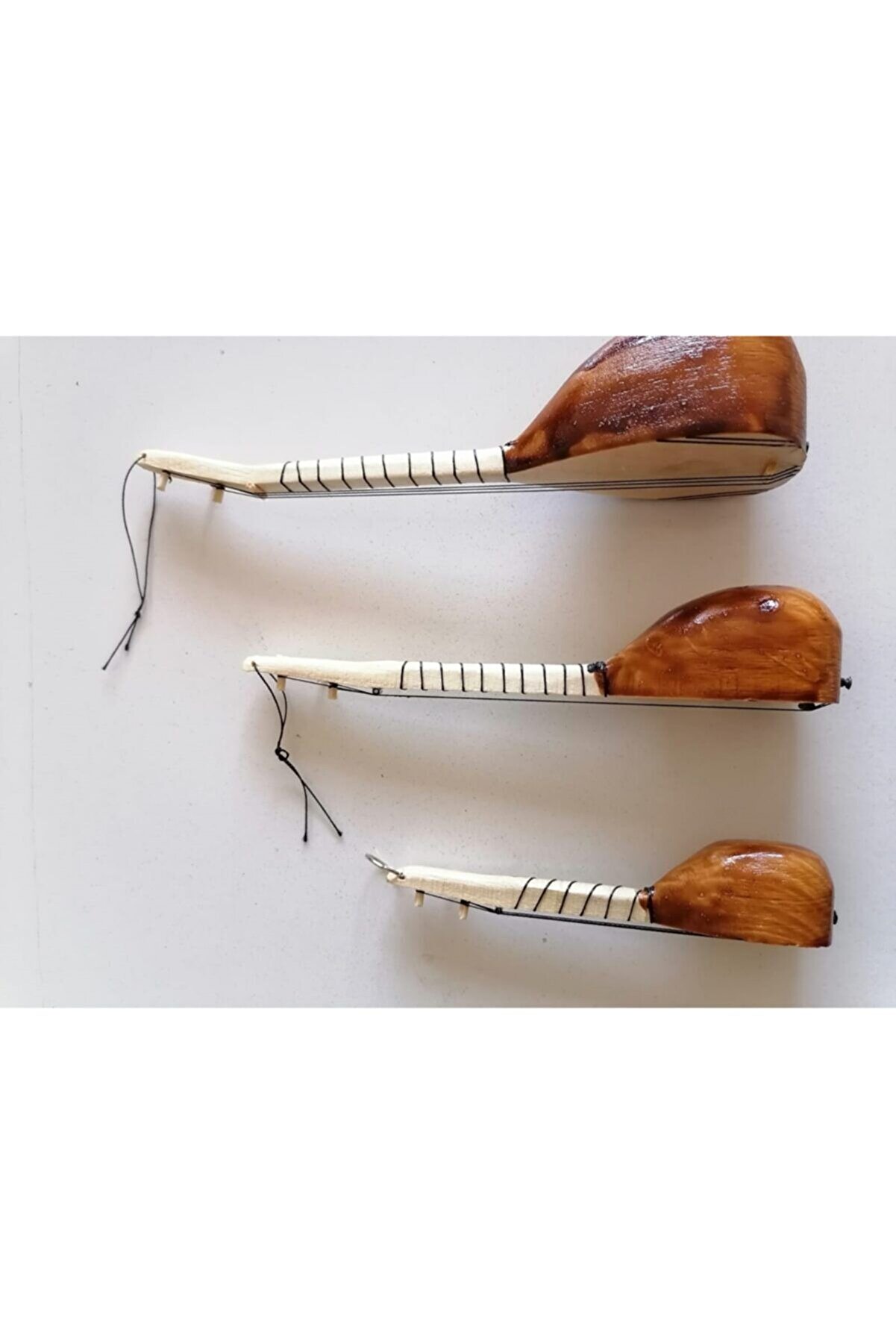 Up Ahşap Mi̇nyat&uuml;r Saz Seti̇ 3 Adet Bi̇rden