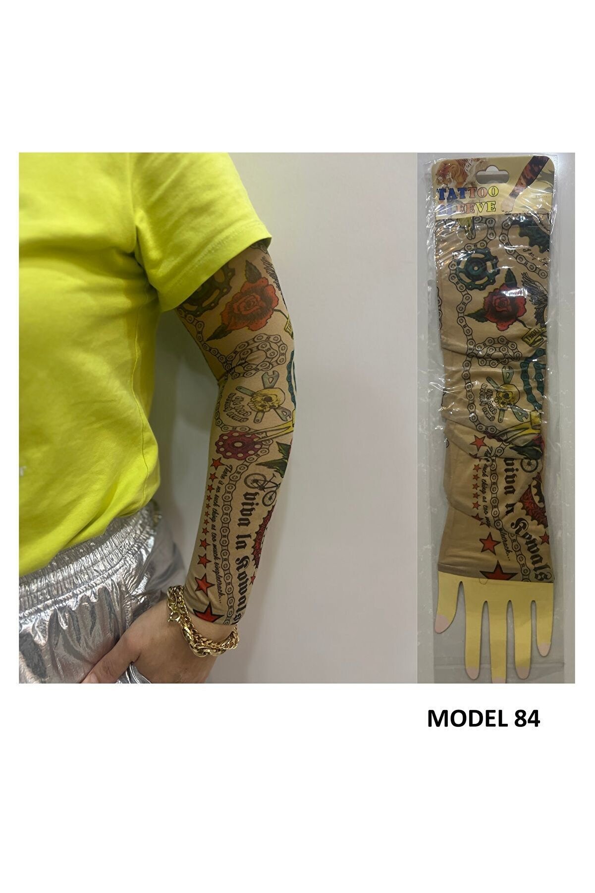 Ai̇rbrush Tattoo Kızlar Seri̇si̇ 3 Çi̇ft 6 Adet Gi̇yi̇lebi̇li̇r Dövme Sleeve Tattoo  Set28