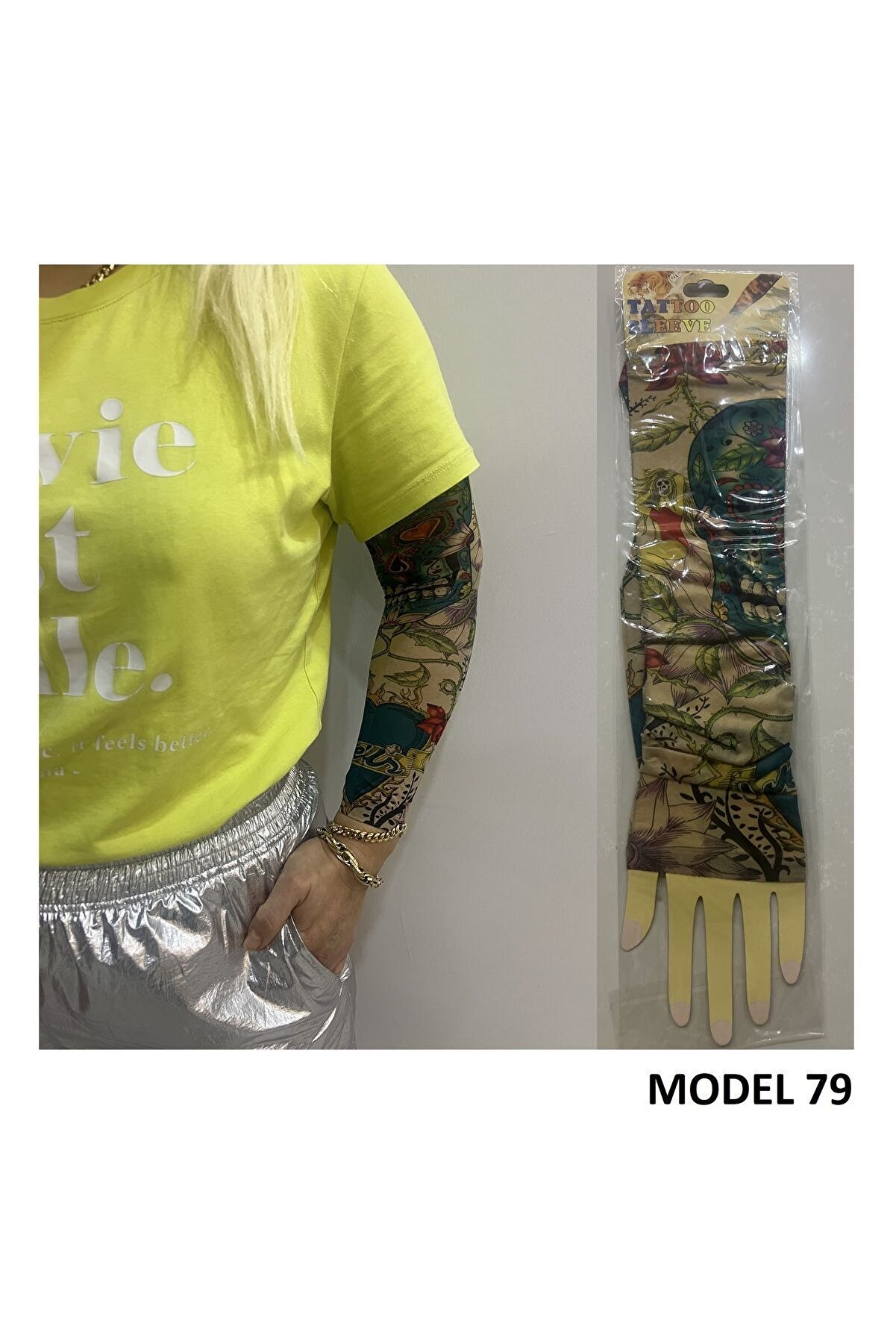 Ai̇rbrush Tattoo Kızlar Seri̇si̇ 3 Çi̇ft 6 Adet Gi̇yi̇lebi̇li̇r Dövme Sleeve Tattoo  Set27